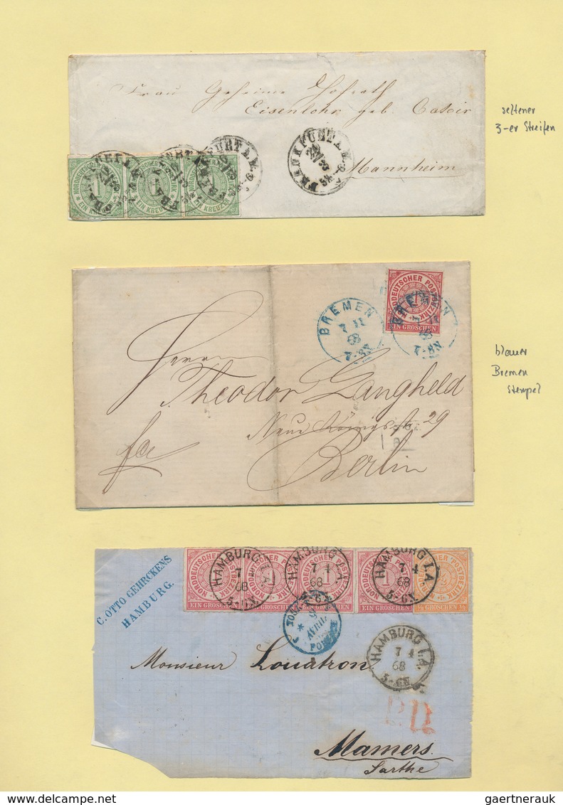 31146 Altdeutschland: 1850/1920, meist gestempelte Sammlung auf selbestgestalteten Albenblättern, etwas un