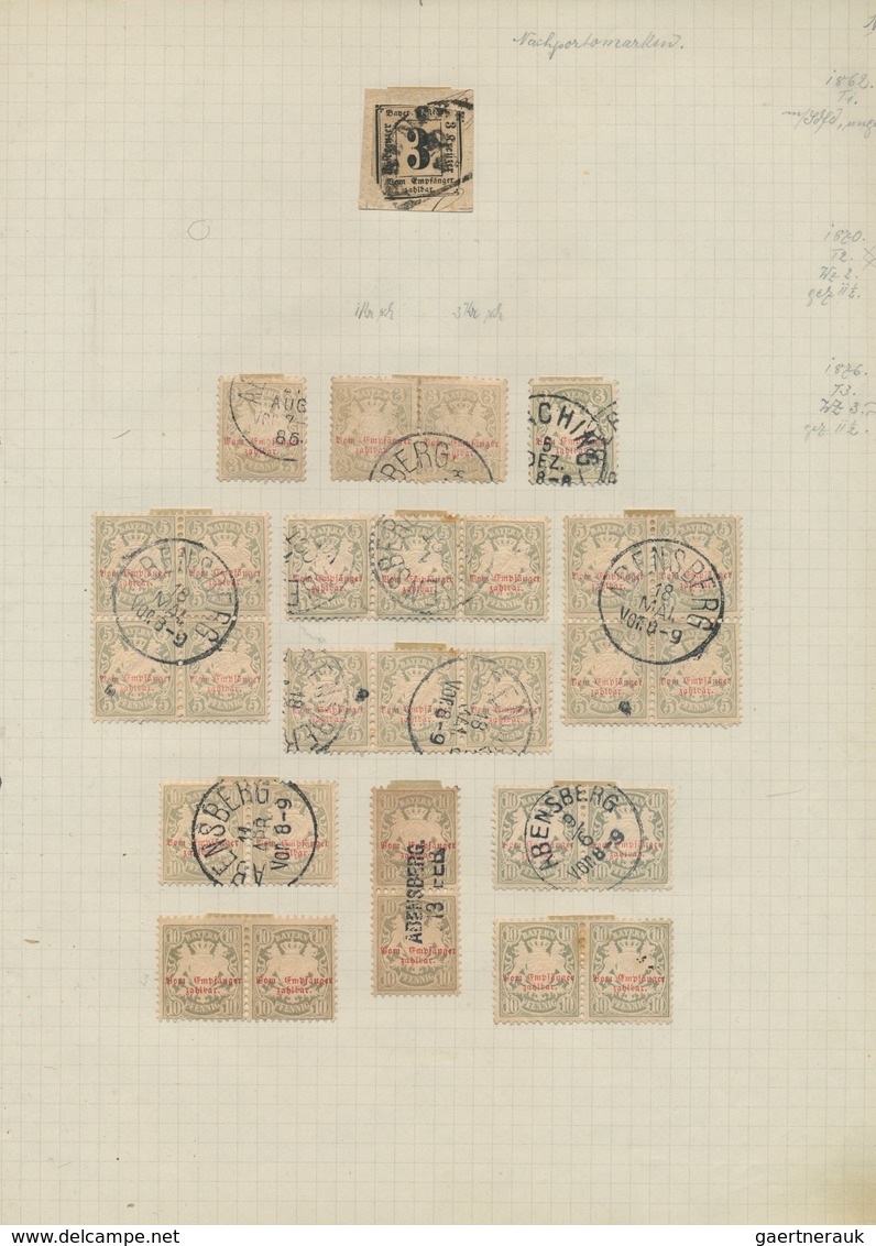 31148 Altdeutschland: 1850/1920, Urige, Meist Gestempelte Sammlung In Einer Alten Kladde, Wie üblich Etwas - Verzamelingen