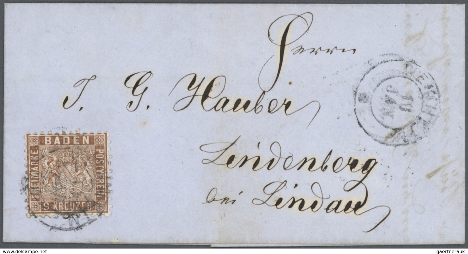 31171 Baden - Marken Und Briefe: 1851/1875 (ca.) Vielfältige STEMPELSAMMLUNG Alphabetisch Geordnet Von A-Z - Andere & Zonder Classificatie