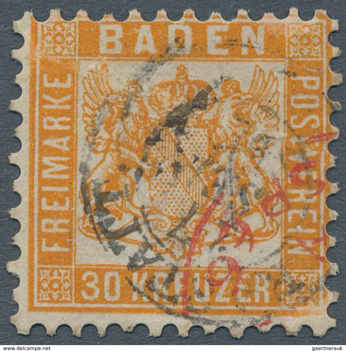31173 Baden - Marken Und Briefe: 1851/1868, Bis Auf Die Landpostausgaben Ausschließlich Gestempelter Poste - Andere & Zonder Classificatie