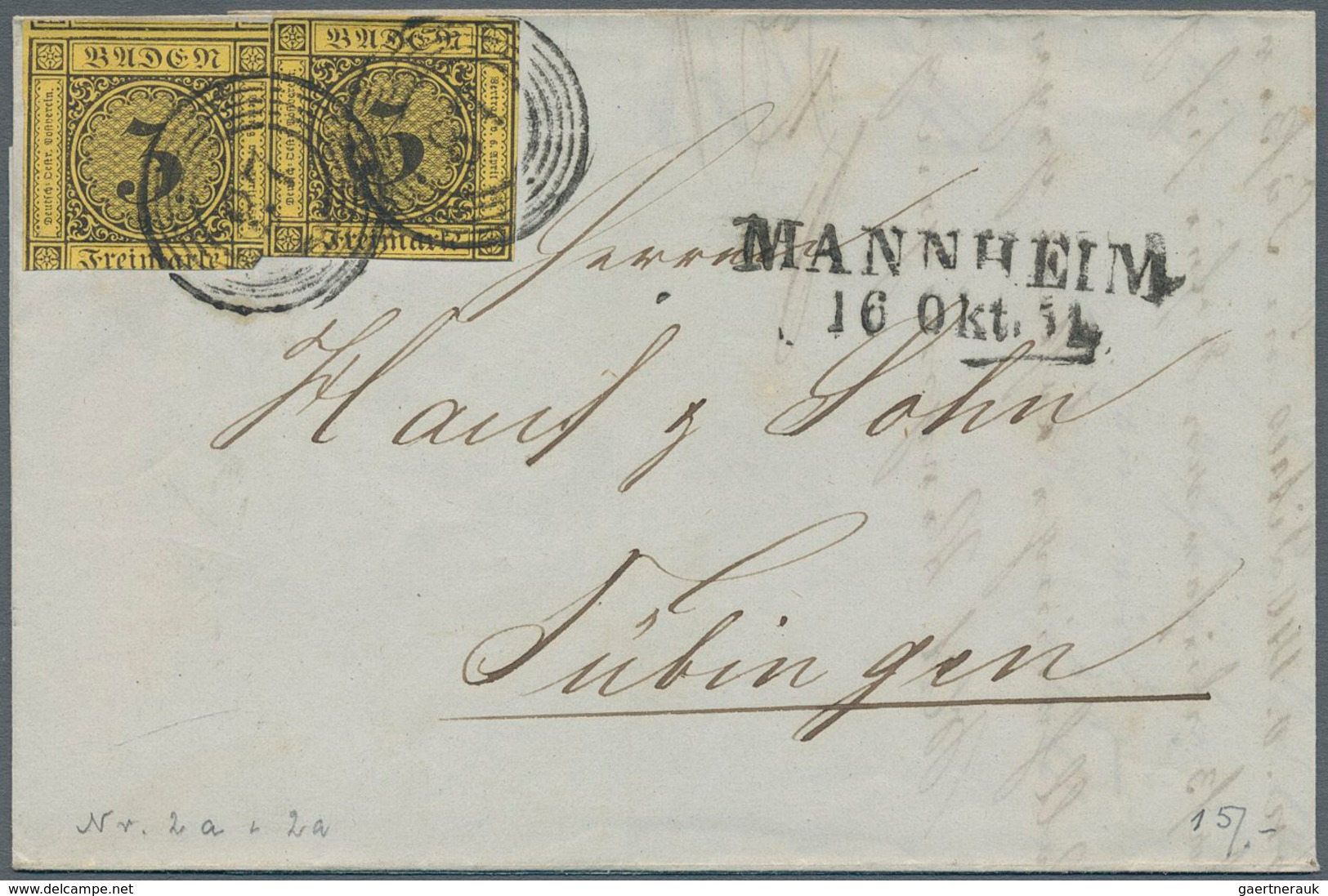 31173 Baden - Marken Und Briefe: 1851/1868, Bis Auf Die Landpostausgaben Ausschließlich Gestempelter Poste - Autres & Non Classés