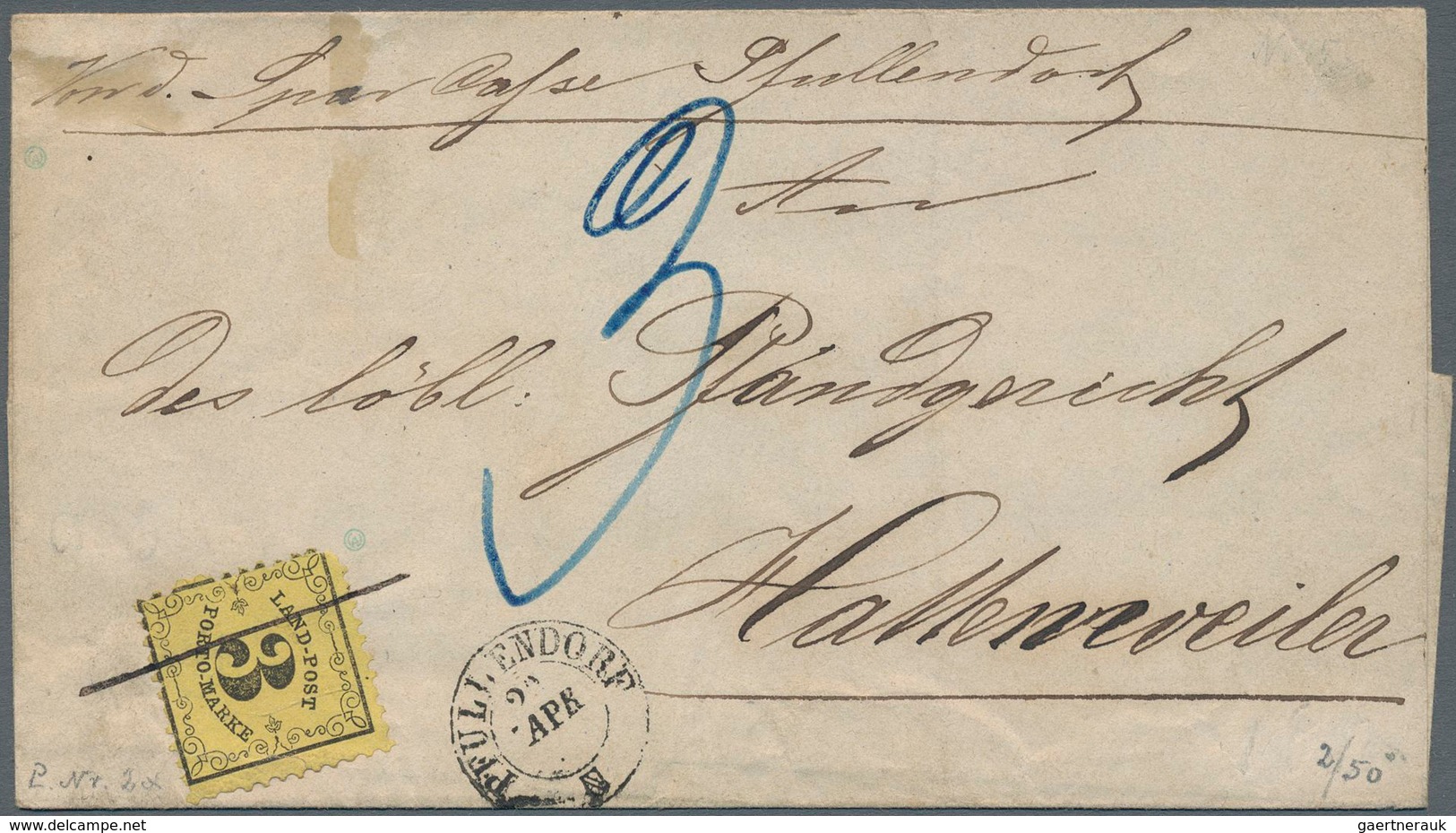 31173 Baden - Marken Und Briefe: 1851/1868, Bis Auf Die Landpostausgaben Ausschließlich Gestempelter Poste - Autres & Non Classés