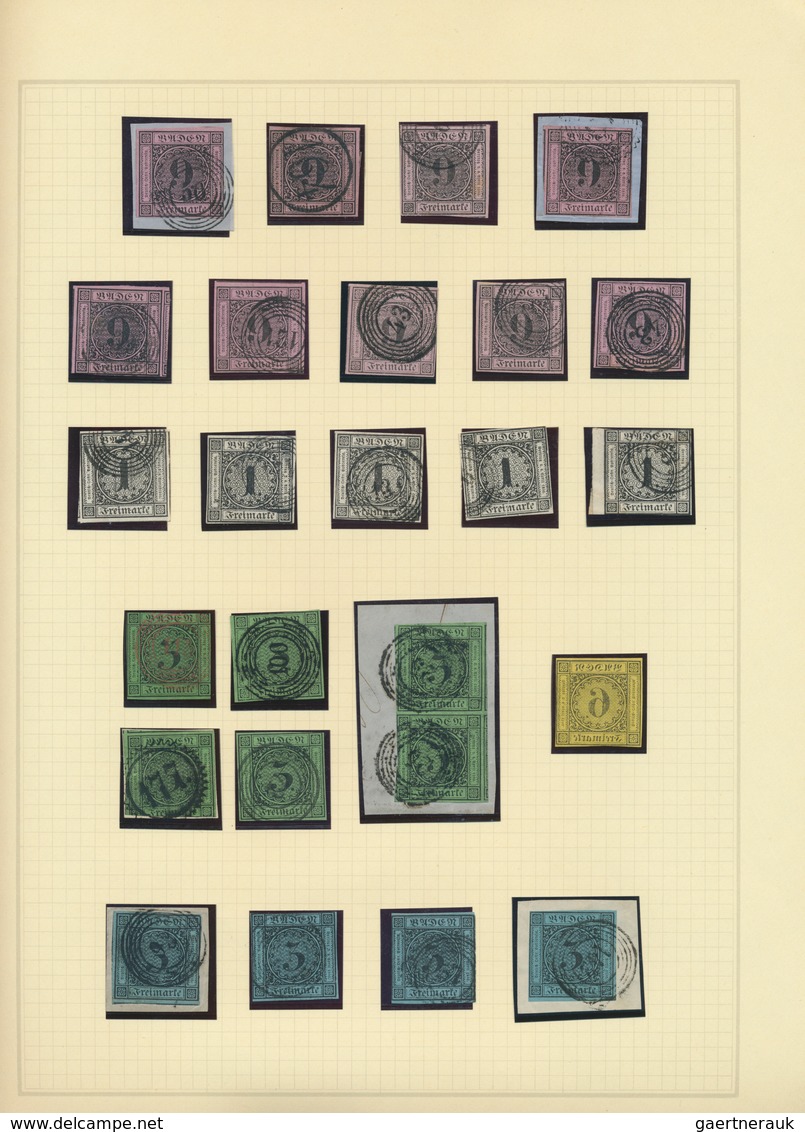 31176 Baden - Marken Und Briefe: 1851/1868, Gestempelte Sammlung Der Geschnittenen Und Gezähnten Ausgaben, - Andere & Zonder Classificatie