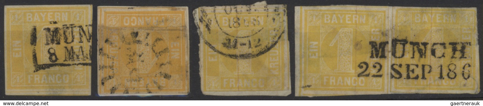 31185 Bayern - Marken Und Briefe: Reichhaltiger Posten Von Ca. 200 Marken Mit Rahmen-, Halbkreis-, Lang- U - Sonstige & Ohne Zuordnung