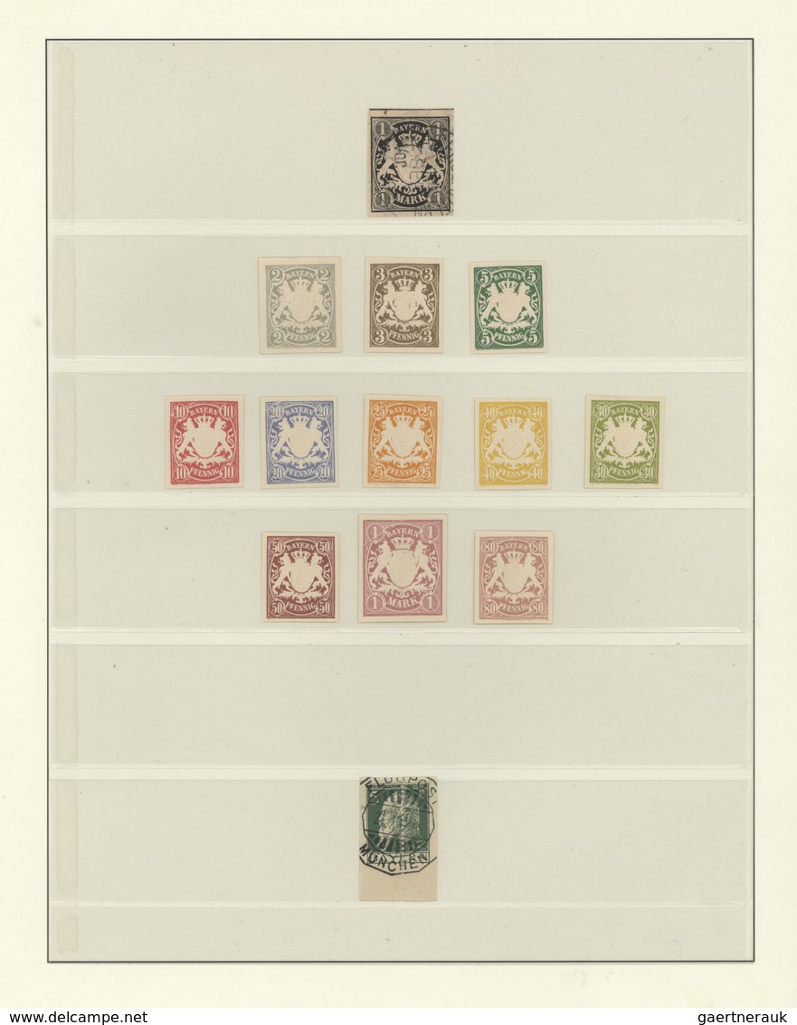 31188 Bayern - Marken und Briefe: 1849-1920, ab Schwarzem Einser doppelt geführte Sammlung (ungebraucht un
