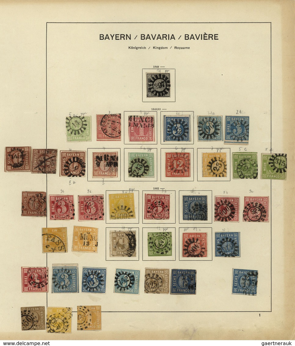 31189 Bayern - Marken Und Briefe: 1849-1920, Nette Kollektion Mit "Schwarzem Einser" Hauptwert Bei Den Kla - Andere & Zonder Classificatie