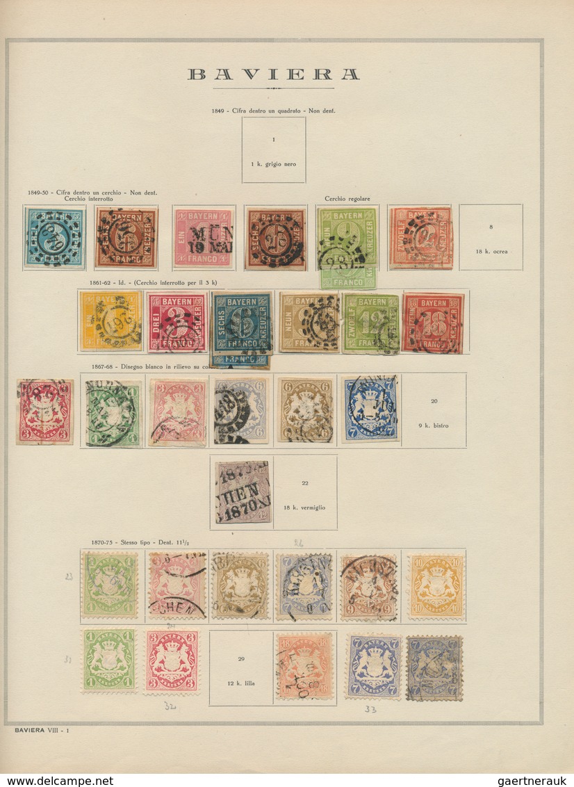 31194 Bayern - Marken Und Briefe: 1850/1920, Gestempelte Und Ungebrauchte Sammlung Auf Vordruckblättern, D - Sonstige & Ohne Zuordnung