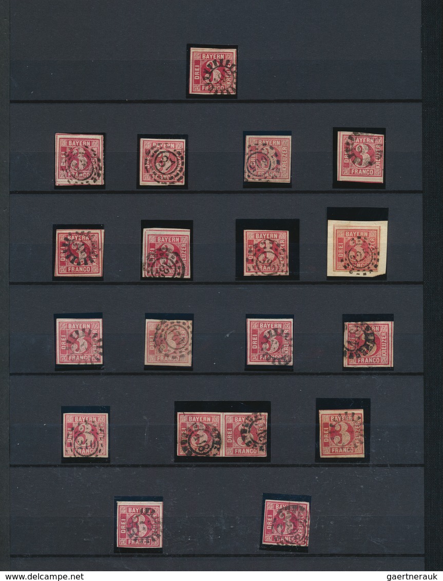 31196 Bayern - Marken und Briefe: 1850/1920, reichhaltiger, meist gestempelter Sammlungsposten im dicken K
