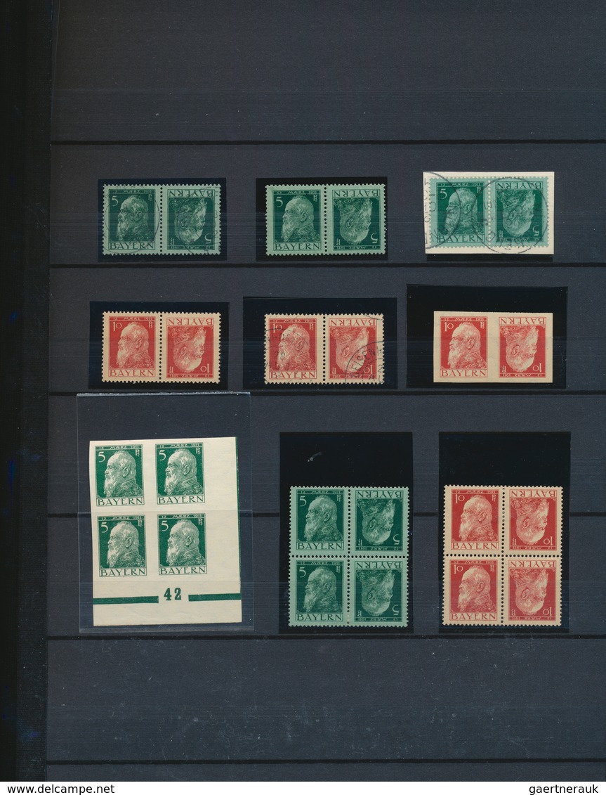 31196 Bayern - Marken und Briefe: 1850/1920, reichhaltiger, meist gestempelter Sammlungsposten im dicken K