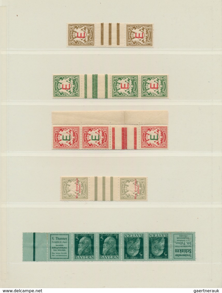 31197 Bayern - Marken und Briefe: 1850-1920, Bayern-Bestand in 4 Alben ab Quadratausgaben, in der Pfennigz