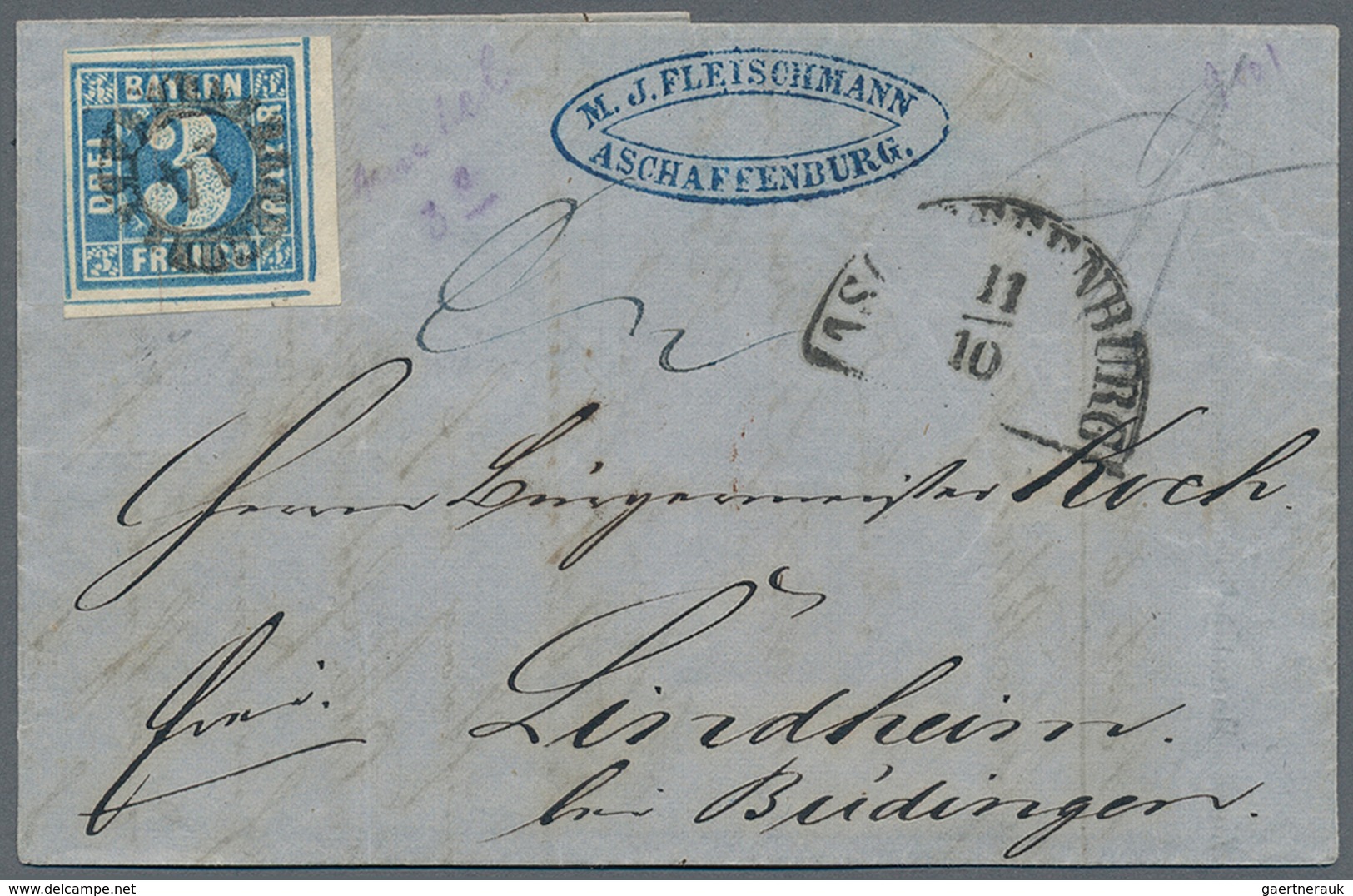 31198 Bayern - Marken Und Briefe: 1850/1900 (ca.), Schöner Briefposten Mit Sicher über 200 Belegen Ab Ein - Andere & Zonder Classificatie