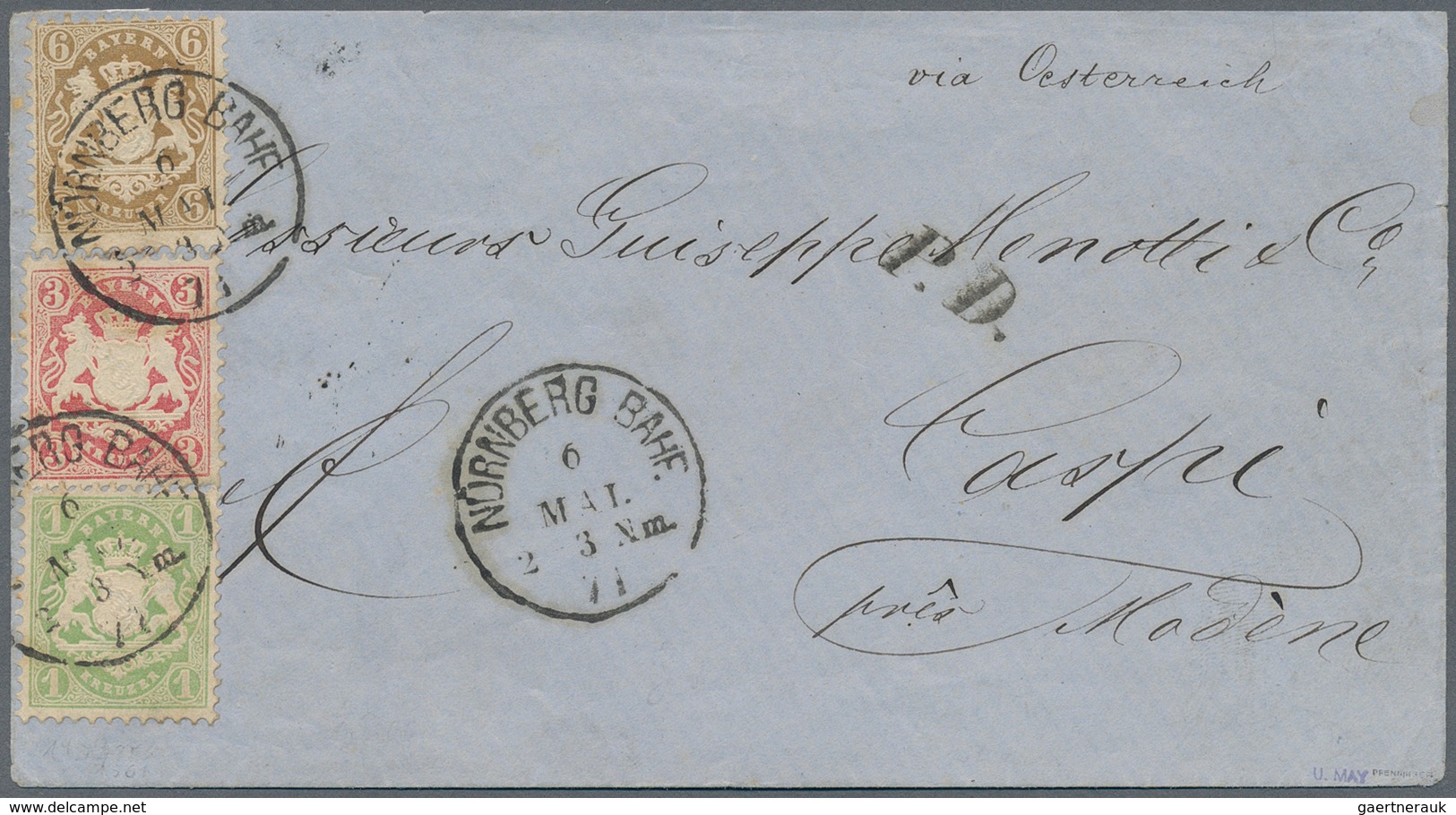 31198 Bayern - Marken und Briefe: 1850/1900 (ca.), schöner Briefposten mit sicher über 200 Belegen ab ein