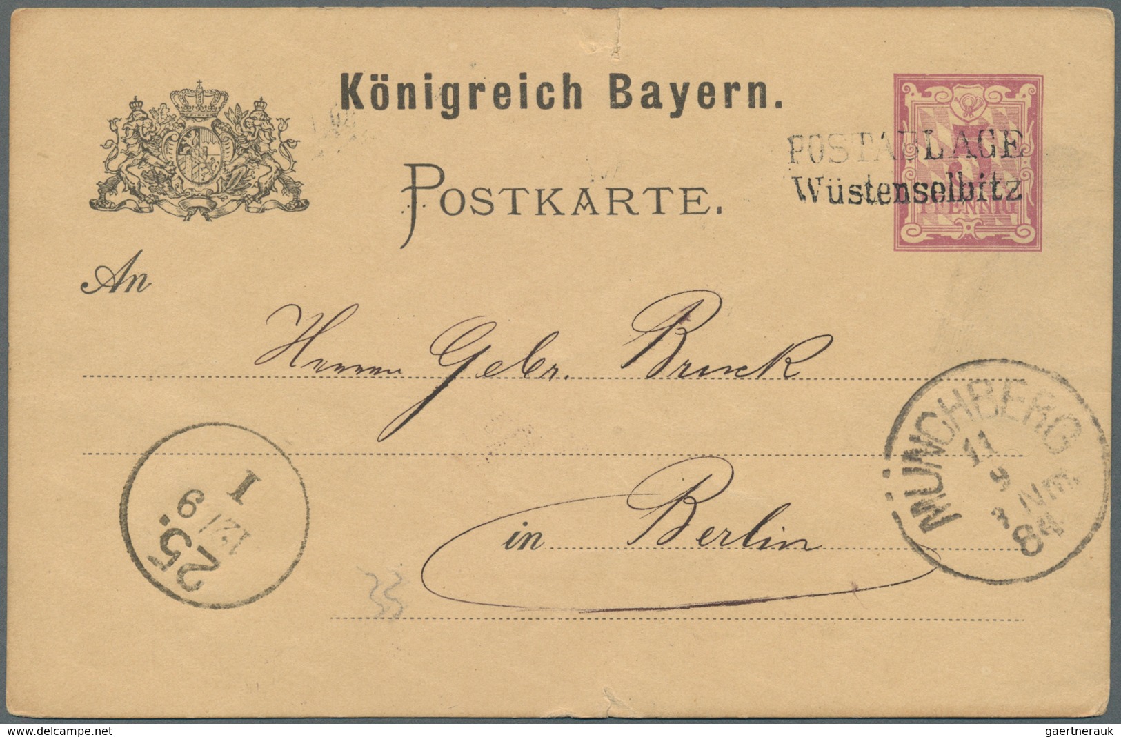 31200 Bayern - Marken Und Briefe: 1853-1920, Partie Mit Rund 240 Briefen, Ganzsachen Und Belegen, Dabei Ei - Andere & Zonder Classificatie