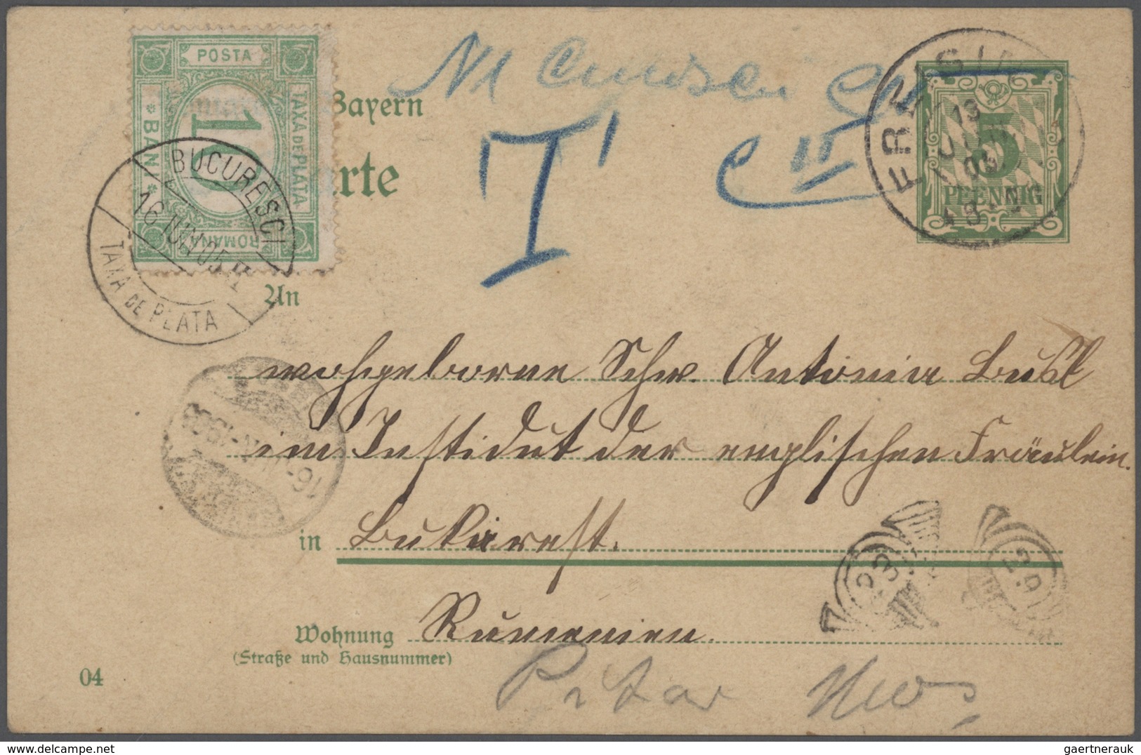 31201 Bayern - Marken Und Briefe: 1875/1920 Schöner Posten Von 37 Un(ter)frankierten Bayern-Belegen Mit NA - Sonstige & Ohne Zuordnung