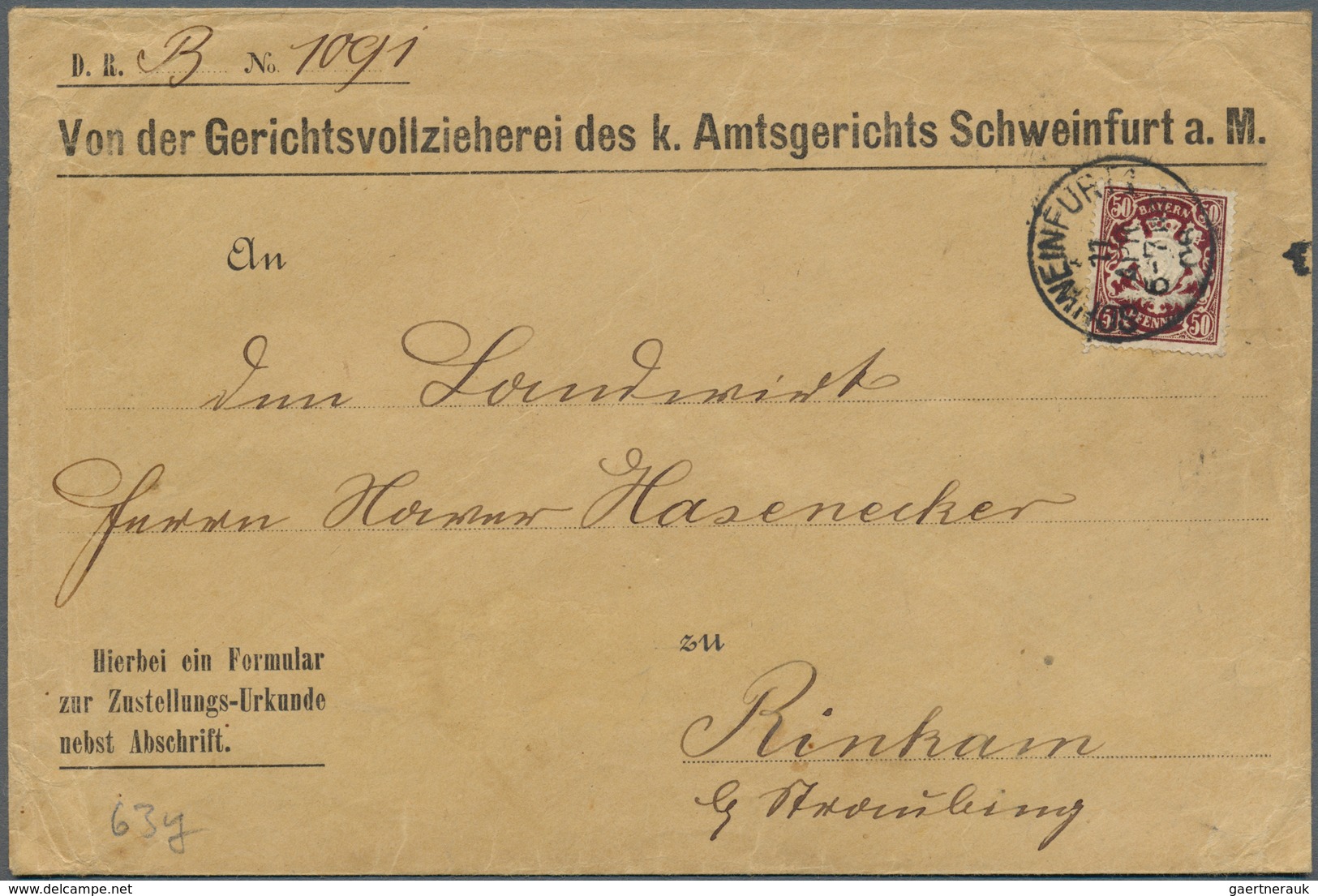 31204 Bayern - Marken und Briefe: 1876/1911, Wappenausgaben der Pfennigzeit, chronologisch aufgebauter Bes