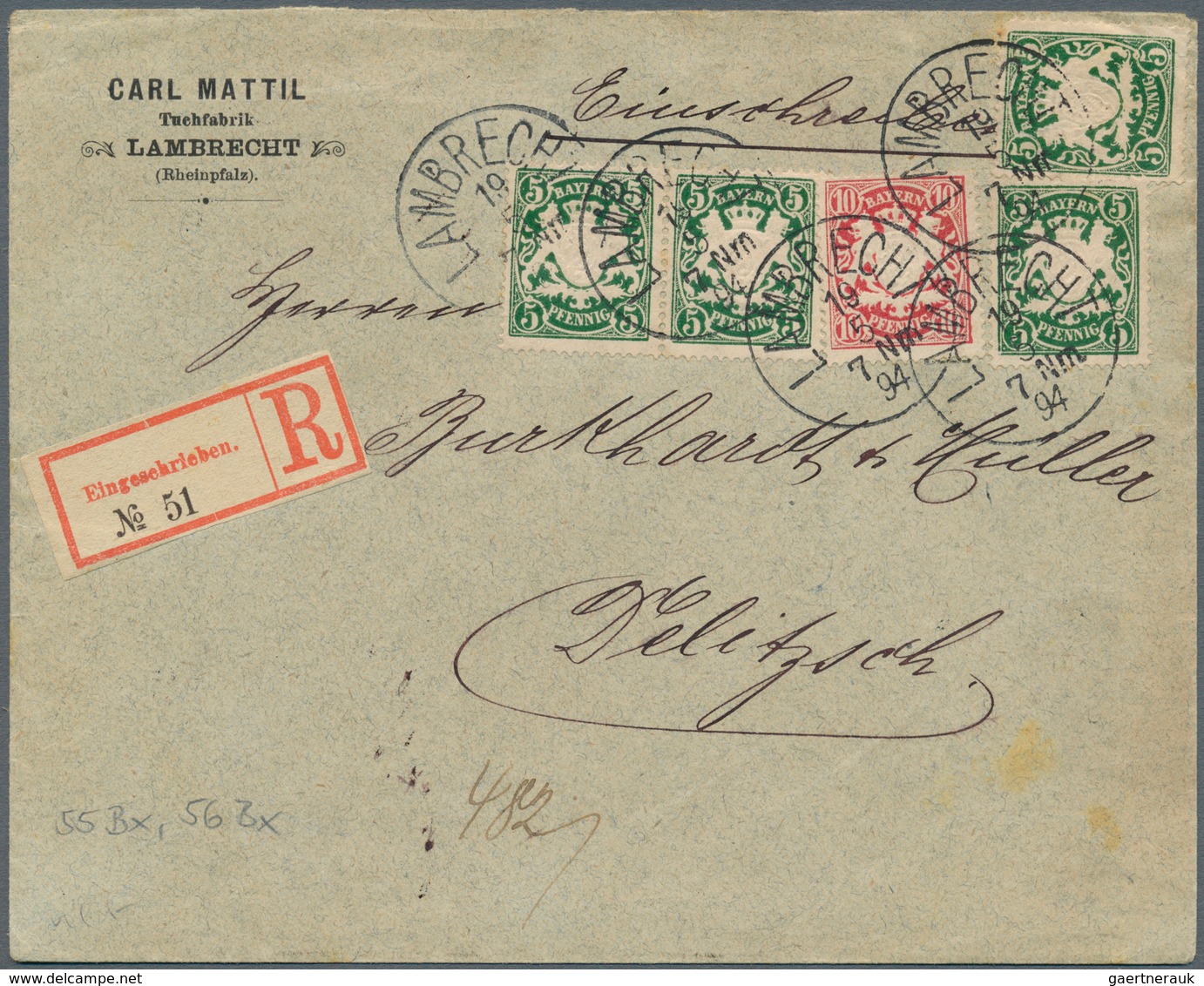 31204 Bayern - Marken und Briefe: 1876/1911, Wappenausgaben der Pfennigzeit, chronologisch aufgebauter Bes