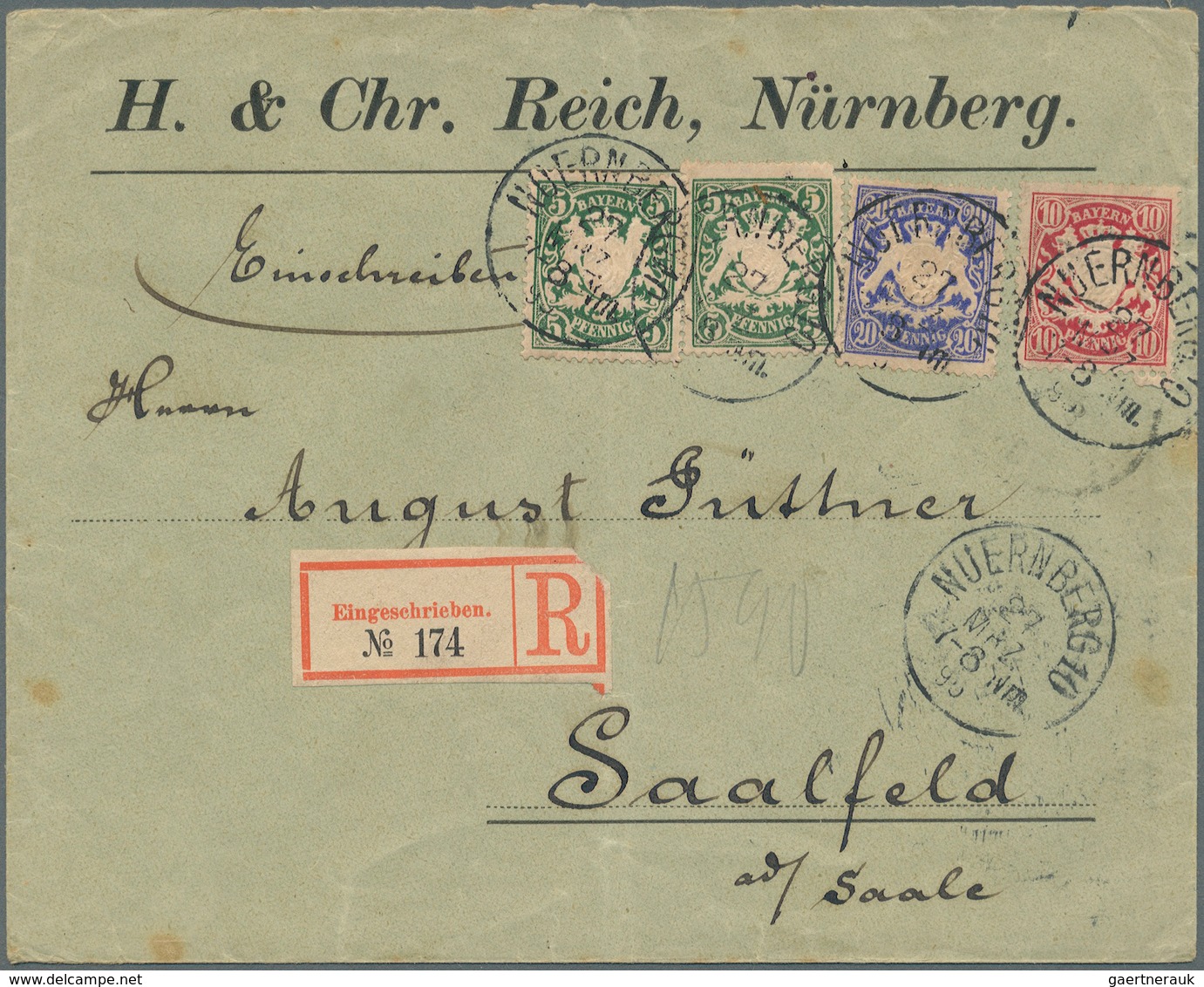 31205 Bayern - Marken Und Briefe: 1880/1910, Wappen Pfennigzeit, 70 Belege Mit Immer Wieder Auch Interessa - Sonstige & Ohne Zuordnung