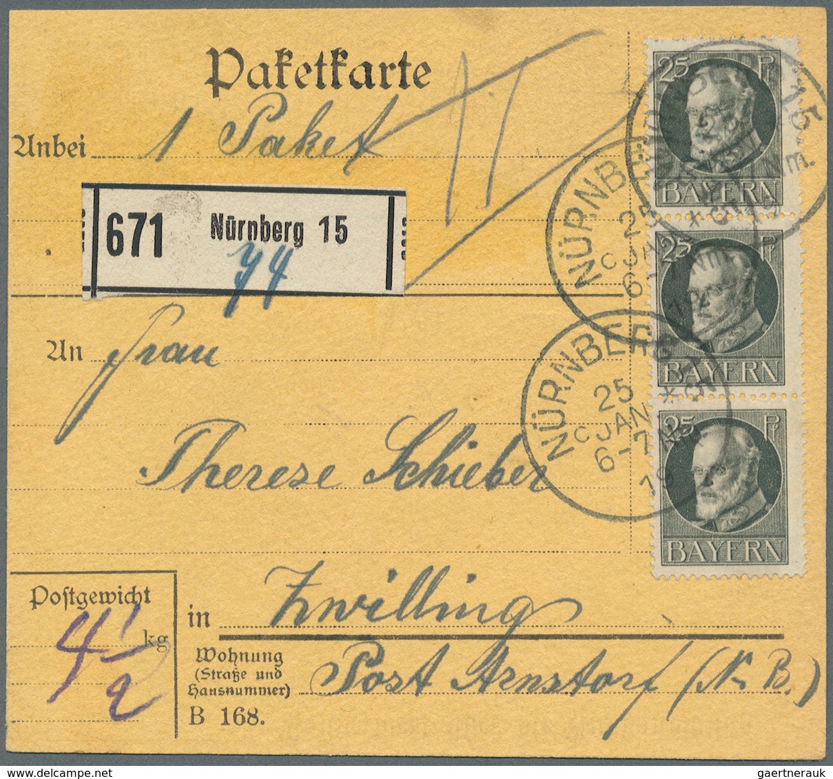 31208 Bayern - Marken Und Briefe: 1911/1920, Luitpold, Ludwig Und Sonstige Ausgaben, überwiegend Einzel-, - Sonstige & Ohne Zuordnung