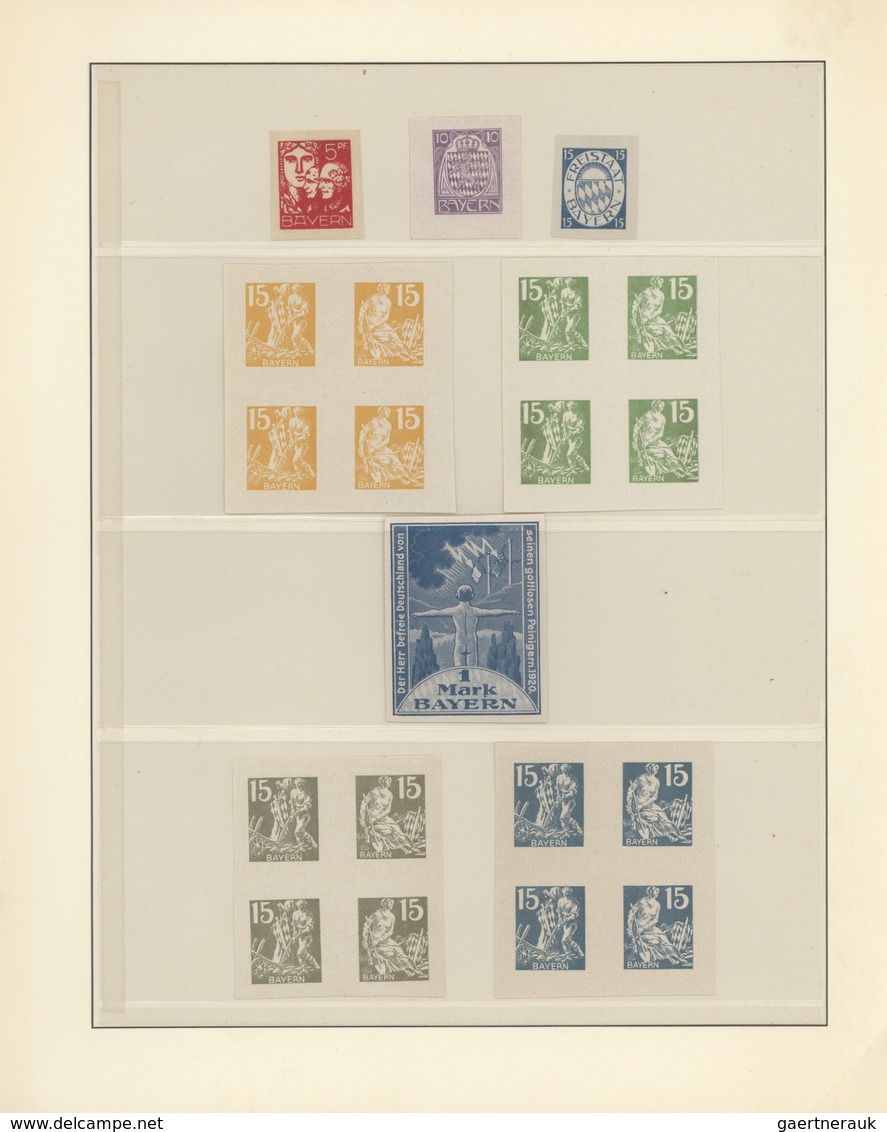 31214 Bayern - Marken Und Briefe: 1920, Abschiedsserie, Sammlung Von Entwürfen Und Essays Zum Wettbewerb Z - Andere & Zonder Classificatie