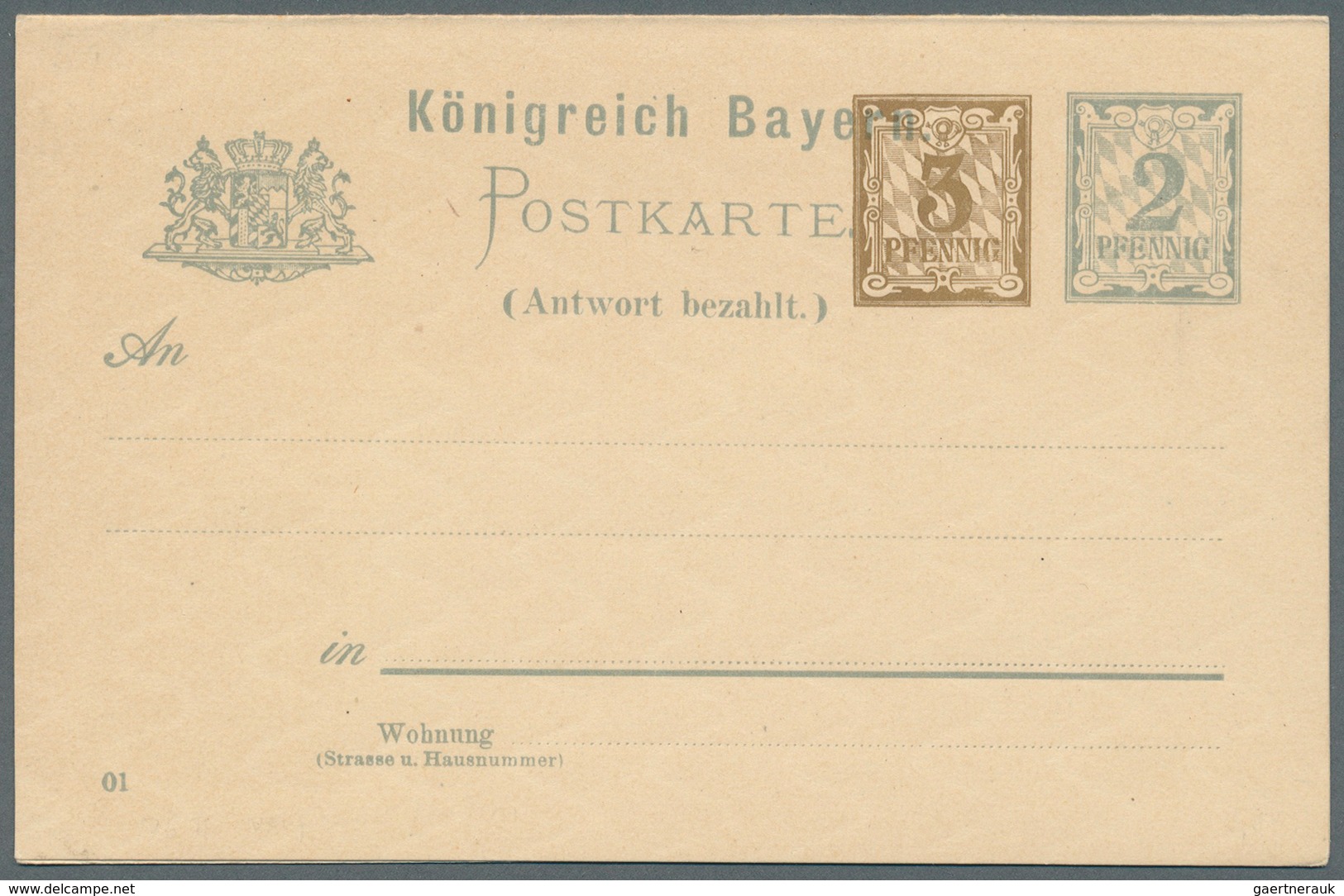 31222 Bayern - Ganzsachen: 1869/1920, große Sammlung von insgesamt 608 nur versch. Ganzsachen mit Postkart