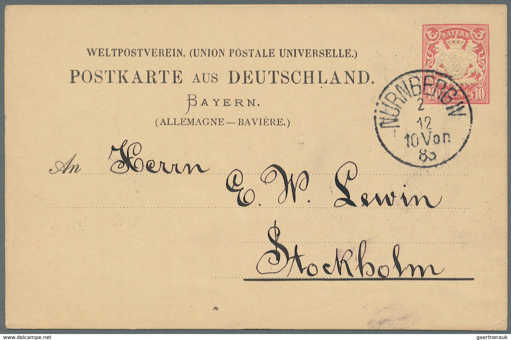 31225 Bayern - Ganzsachen: 1872/1920, Reichhaltige Sammlung Von Gebrauchten Postkarten, Postanweisungen, P - Autres & Non Classés