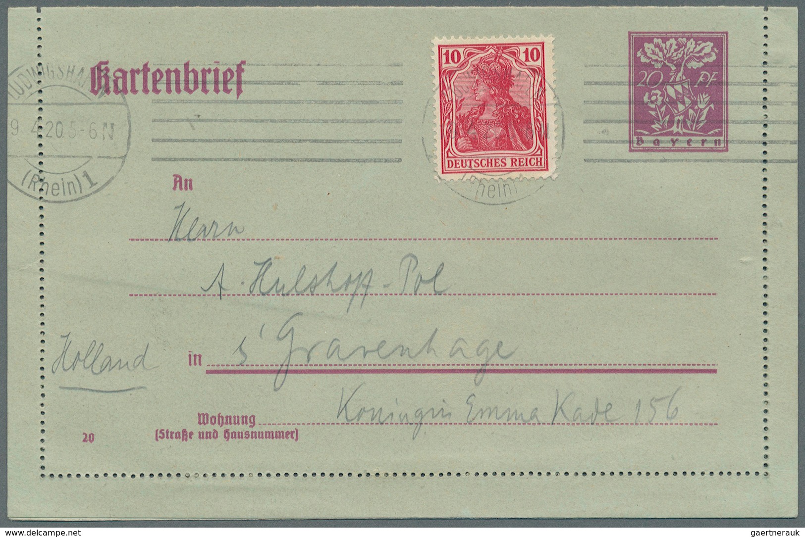 31225 Bayern - Ganzsachen: 1872/1920, Reichhaltige Sammlung Von Gebrauchten Postkarten, Postanweisungen, P - Andere & Zonder Classificatie