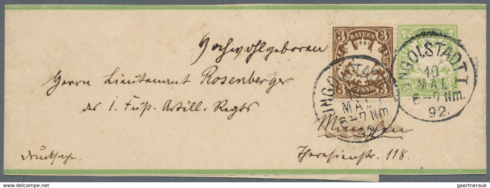 31226 Bayern - Ganzsachen: 1873/1920 Ca., Interessante Slg. Mit Ca.180 Gebrauchten Ganzsachen, Dabei Postk - Sonstige & Ohne Zuordnung