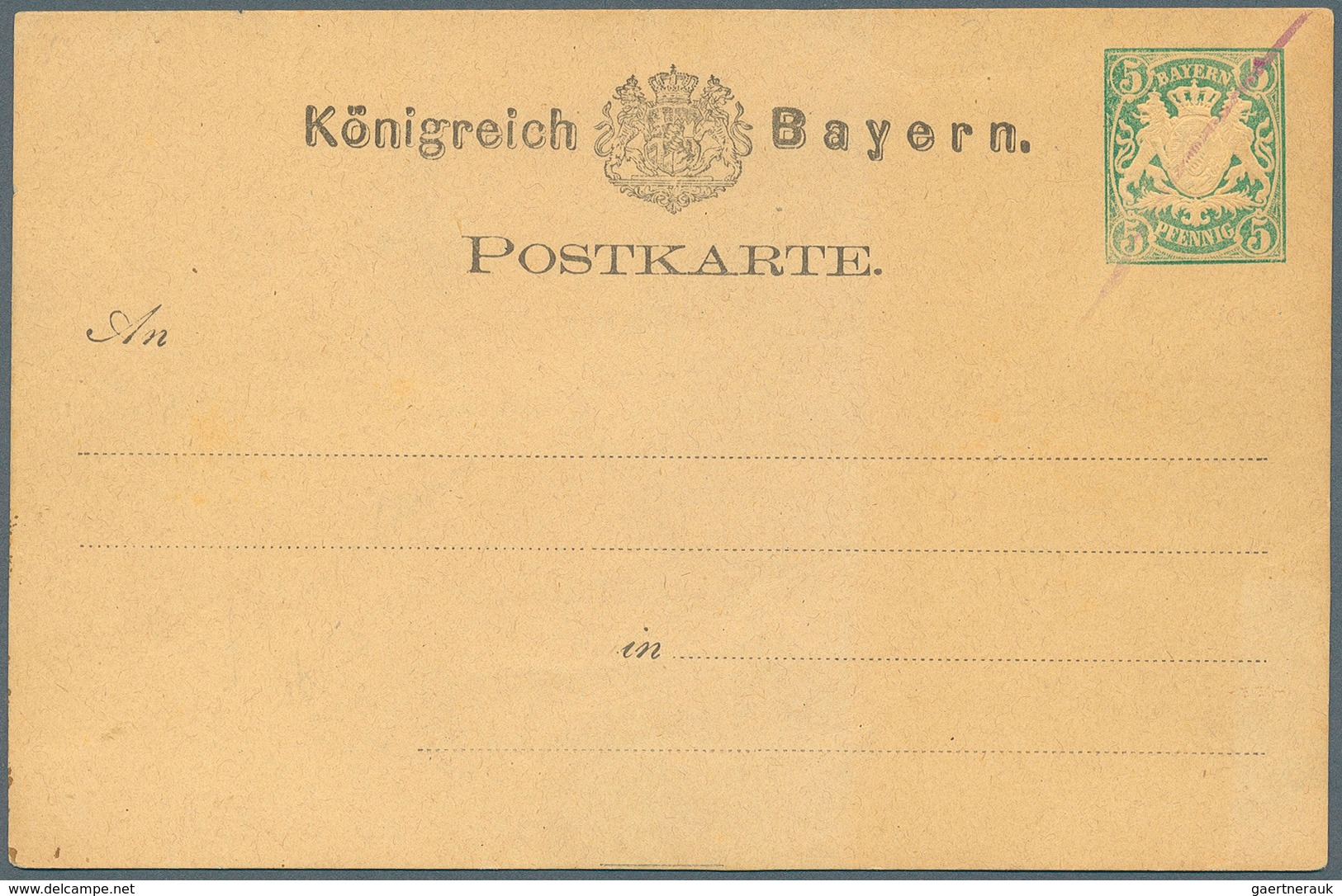 31227 Bayern - Ganzsachen: 1873/1919. Sammlung Von 88 Besseren, Ungebrauchten POSTKARTEN Ab Der 1. Nummer. - Andere & Zonder Classificatie