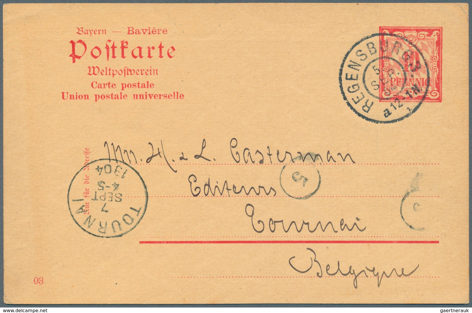 31229 Bayern - Ganzsachen: 1873/1903. Nette Sammlung von 35 gebrauchten Postkarten. Dabei sind viele gute