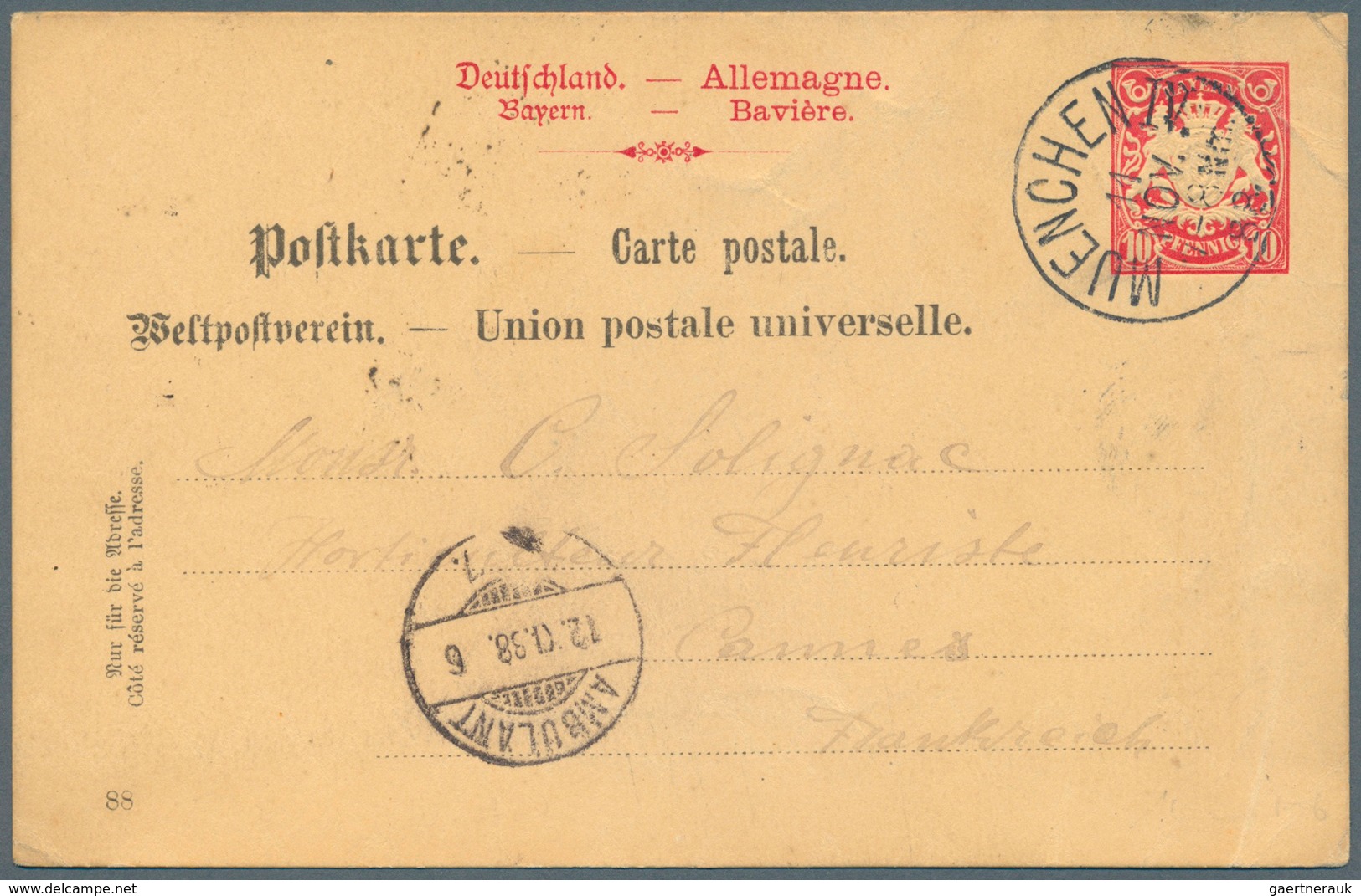 31230 Bayern - Ganzsachen: 1873/1902. Sammlung Von 21 Gebrauchten Postkarten Mit Vielen Guten Stücken, Wie - Sonstige & Ohne Zuordnung