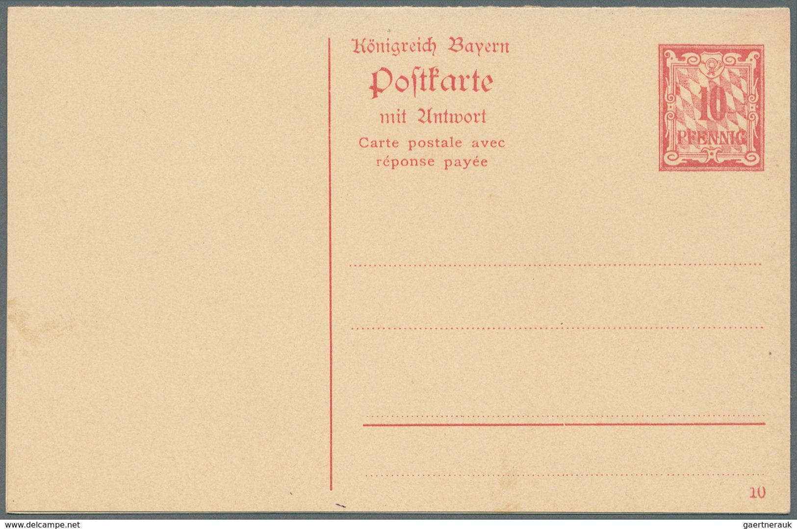 31232 Bayern - Ganzsachen: 1874/1920, Sauberer Posten Von über 90 Ungebrauchten Ganzsachen In Frischer Erh - Sonstige & Ohne Zuordnung