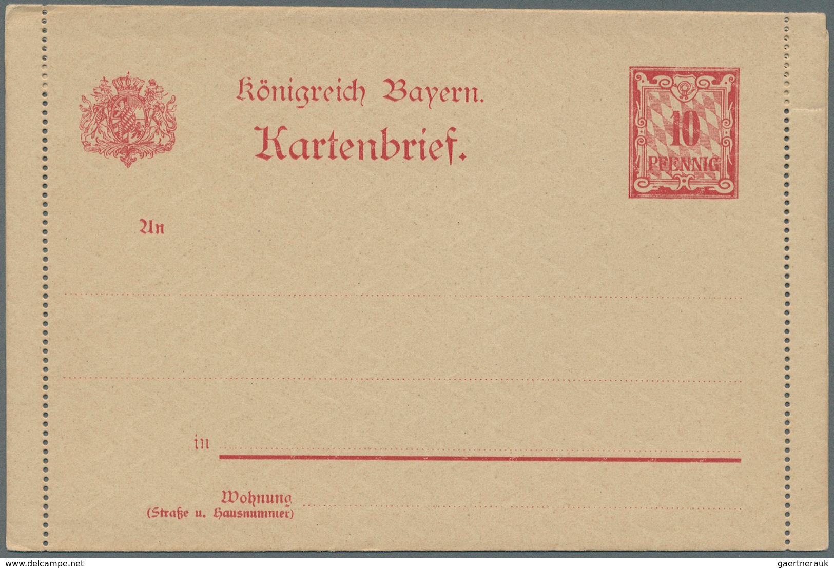 31232 Bayern - Ganzsachen: 1874/1920, Sauberer Posten von über 90 ungebrauchten Ganzsachen in frischer Erh