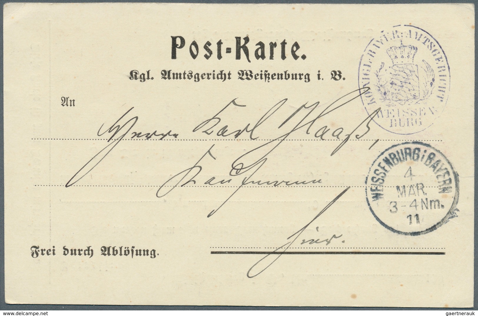 31233 Bayern - Ganzsachen: 1874/1920, Unfangreicher Lagerbestand In 4 Kartons Mit Karten, Doppelkarten, Um - Andere & Zonder Classificatie
