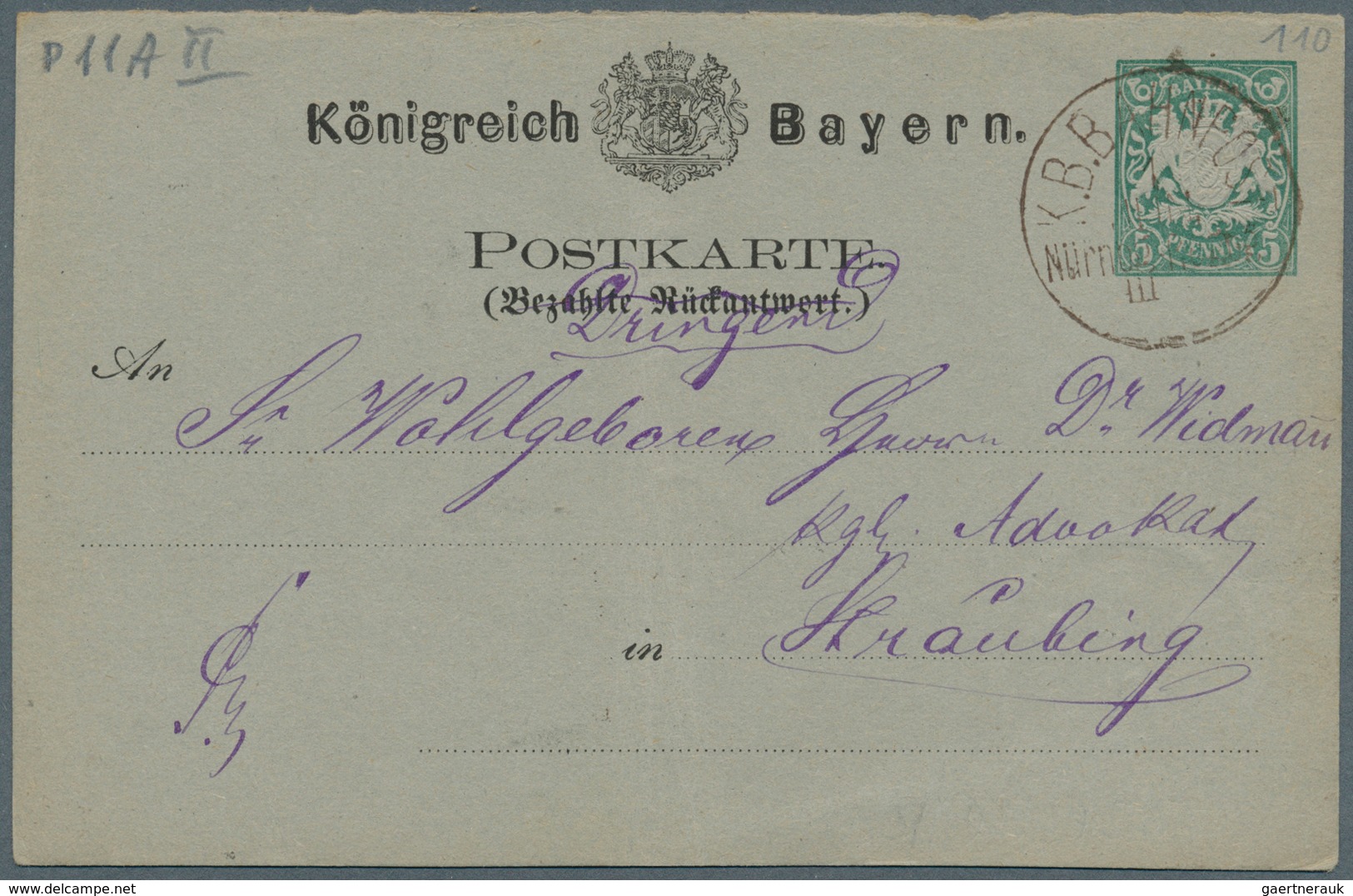 31233 Bayern - Ganzsachen: 1874/1920, unfangreicher Lagerbestand in 4 Kartons mit Karten, Doppelkarten, Um