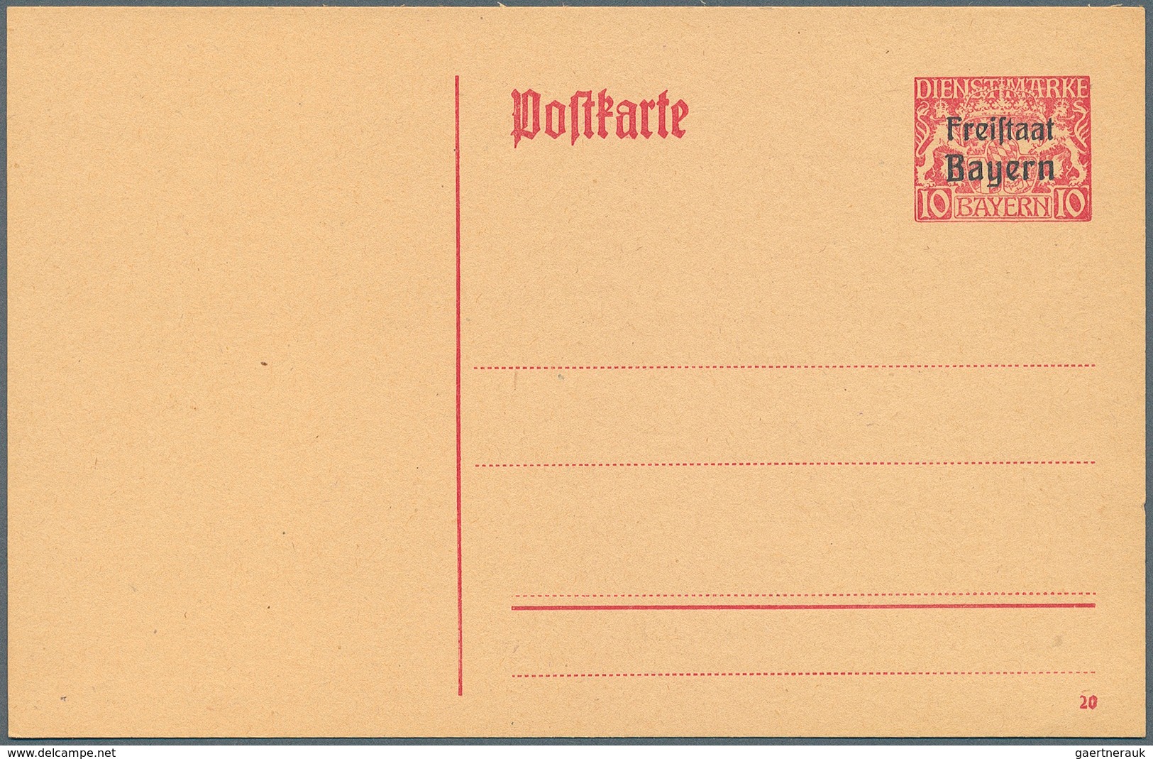 31234 Bayern - Ganzsachen: 1874/1919. Sammlung von 70 besseren, ungebrauchten POSTKARTEN (inkl. 1 Umschlag