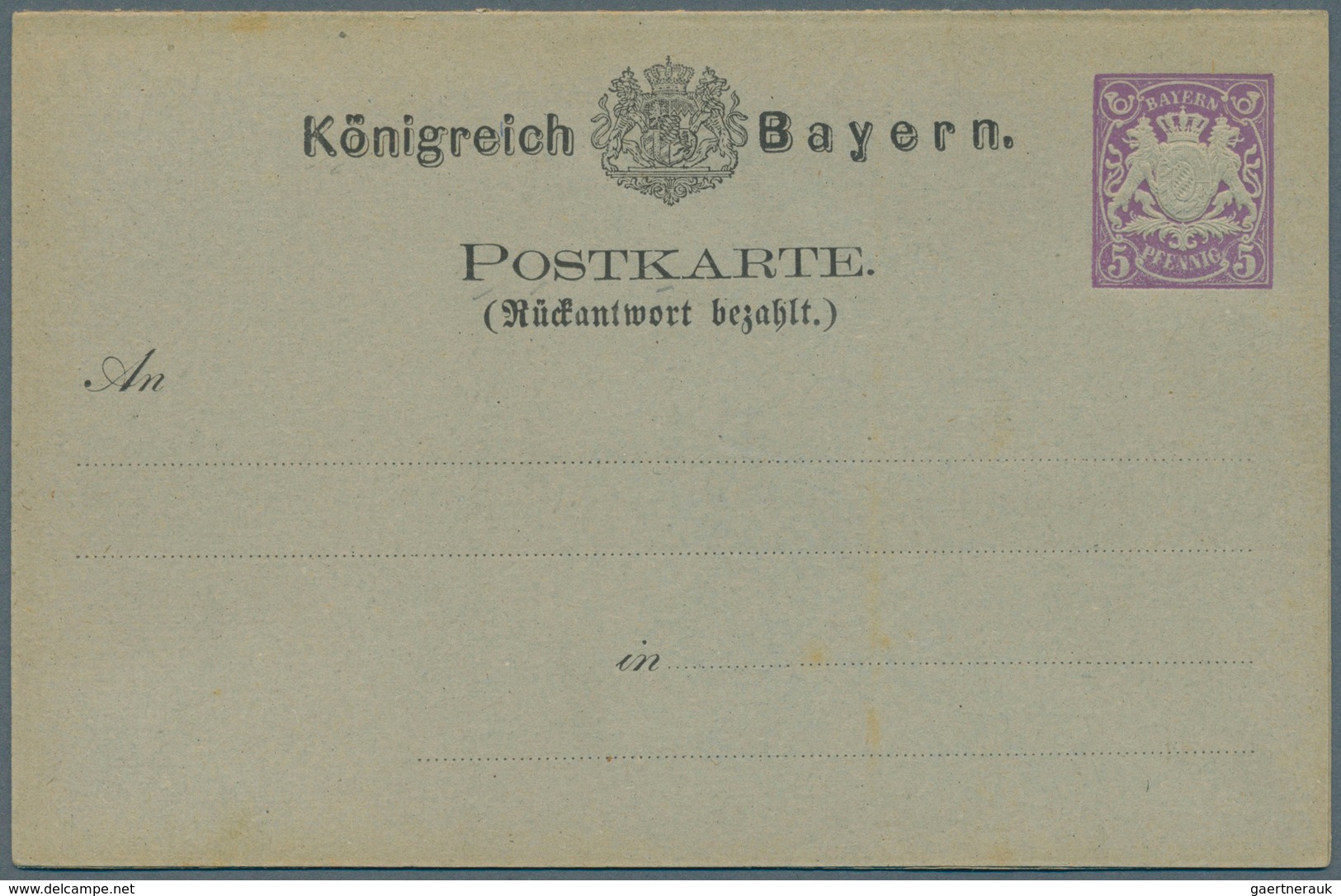 31235 Bayern - Ganzsachen: 1876/1920. Sammlung Von 47 Ungebrauchten Postkarten. Dabei Viele Bessere Stücke - Andere & Zonder Classificatie