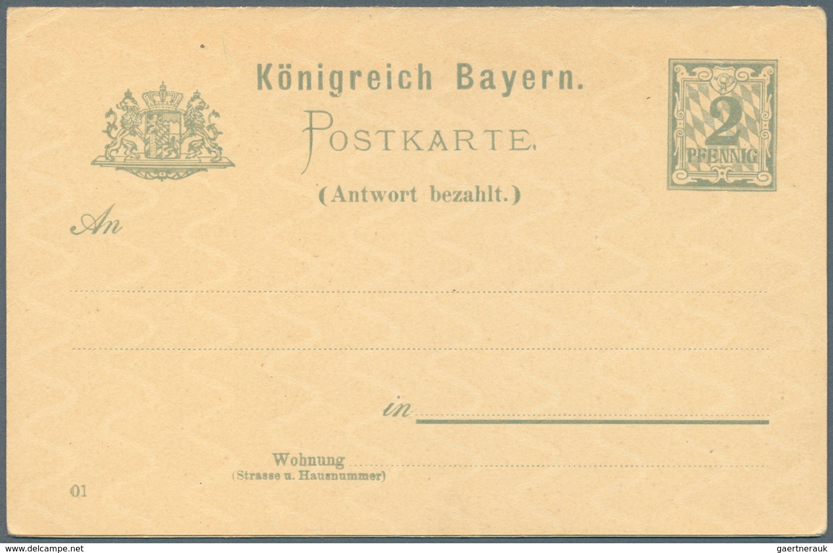 31235 Bayern - Ganzsachen: 1876/1920. Sammlung Von 47 Ungebrauchten Postkarten. Dabei Viele Bessere Stücke - Sonstige & Ohne Zuordnung