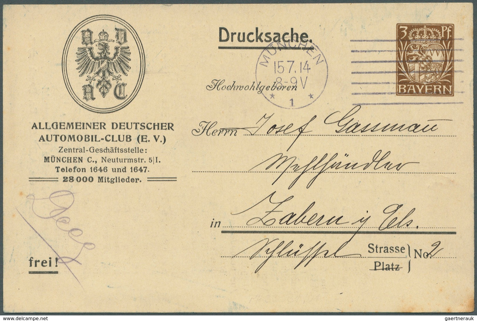 31238 Bayern - Ganzsachen: 1900/1914, Posten von 525 Privat-Postkarten aus PP 15 C 56 bis PP 48 F, ungebra