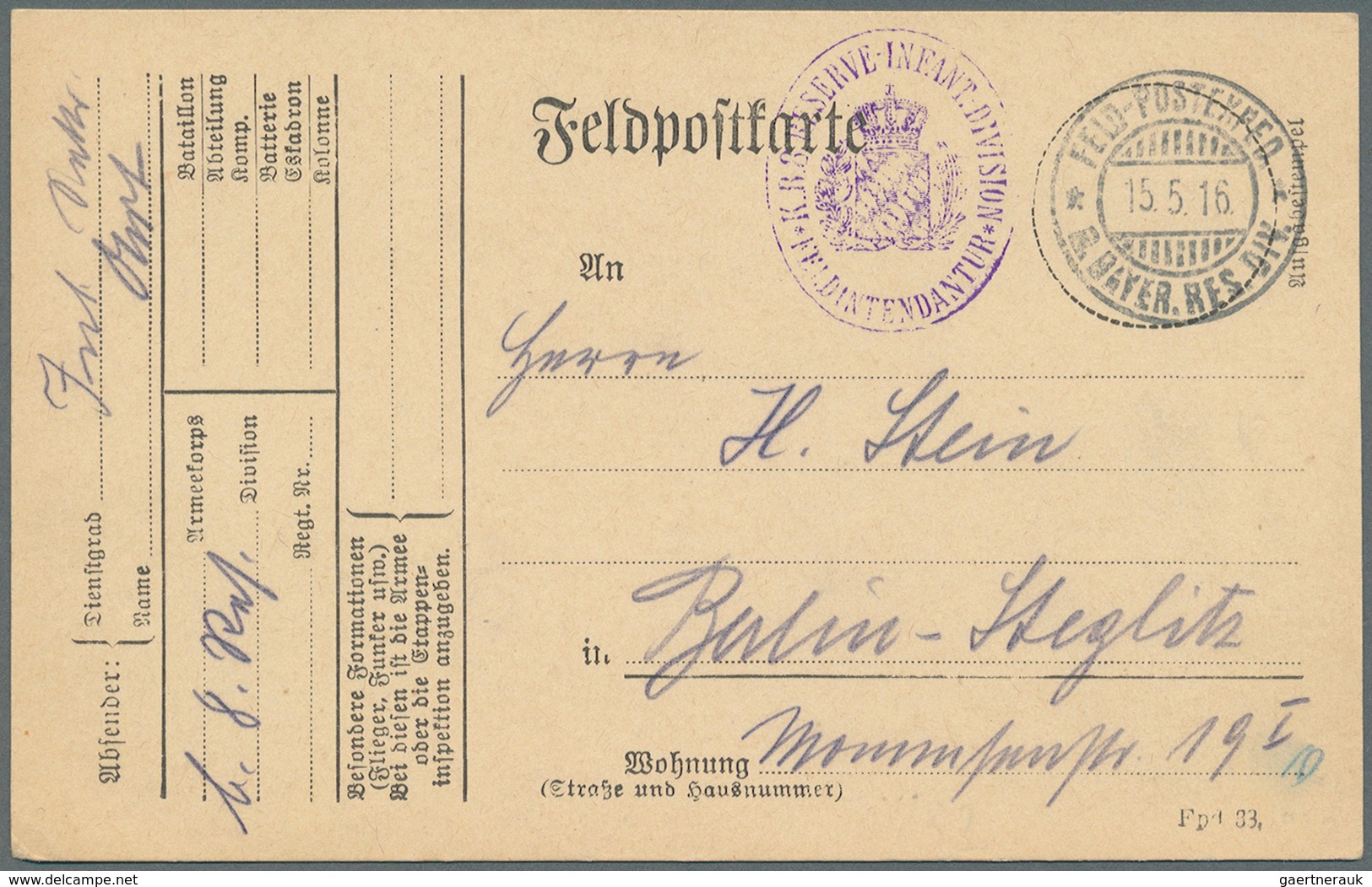 31242 Bayern - Besonderheiten: 1895/1935 Ca., über 140 Briefe, Karten, Formulare, Vignetten, Die Im Weites - Autres & Non Classés