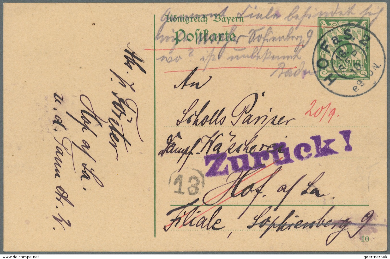 31242 Bayern - Besonderheiten: 1895/1935 Ca., über 140 Briefe, Karten, Formulare, Vignetten, Die Im Weites - Andere & Zonder Classificatie