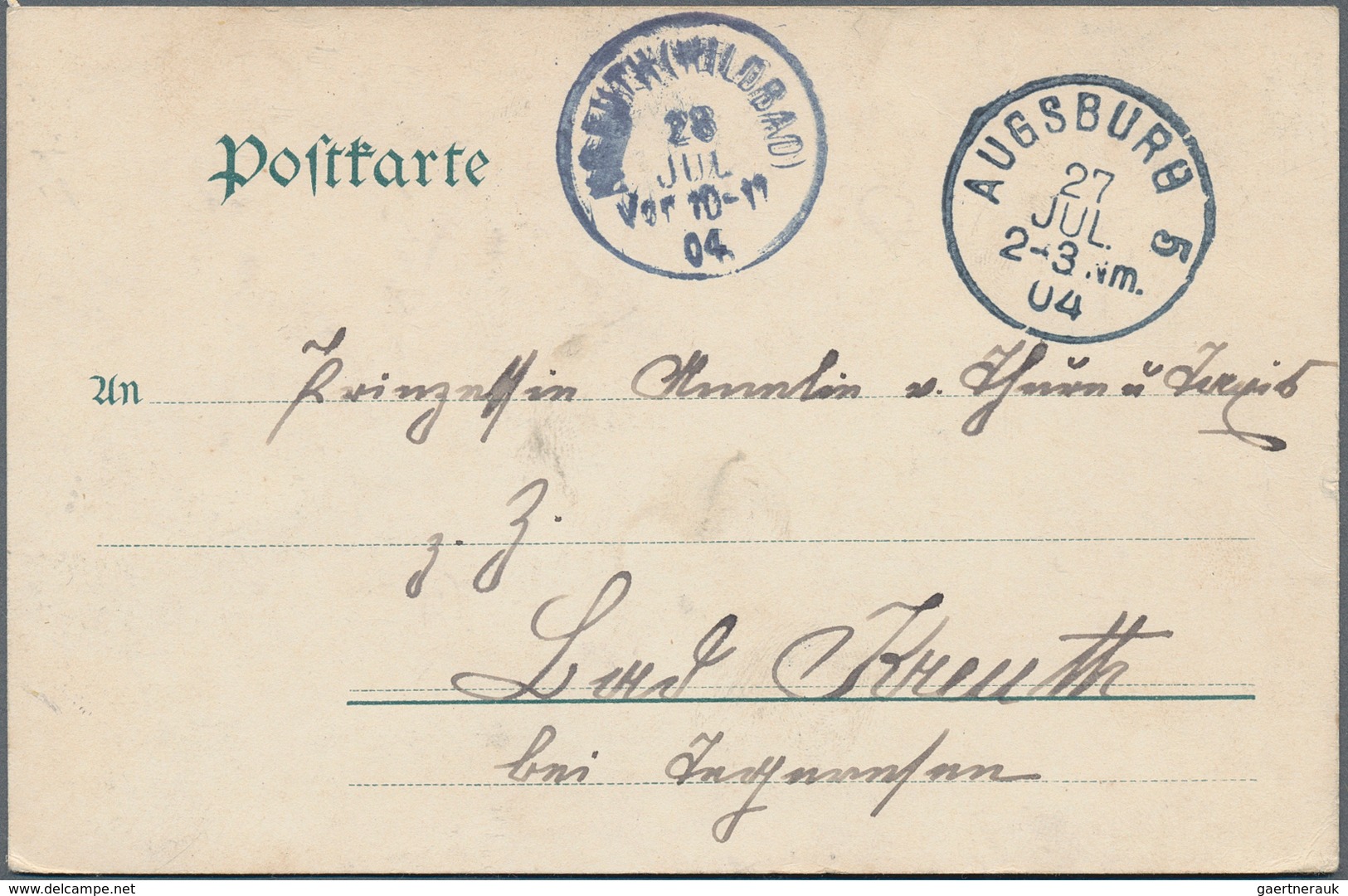31243 Bayern - Besonderheiten: 1899/1905, Portofreiheiten Des Fürstenhauses Von Thurn Und Taxis In Form Vo - Sonstige & Ohne Zuordnung
