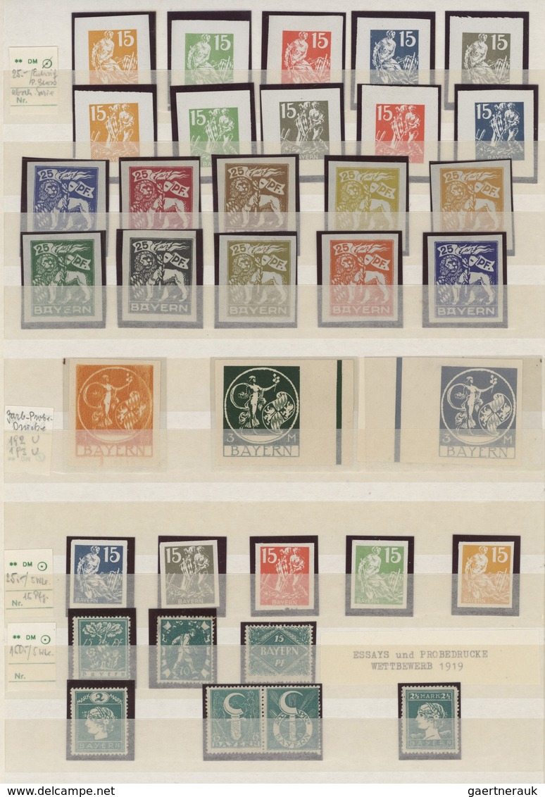 31244 Bayern - Besonderheiten: 1911/1920 (ca.), Tolle Sammlung Von Insges. 225 Meist Versch. ESSAYS Und PR - Andere & Zonder Classificatie