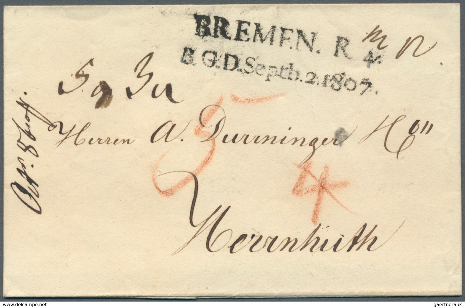 31250 Bremen - Vorphilatelie: 1767/1875, umfangreiche Stempel-Sammlung der verschiedenen Postanstalten in