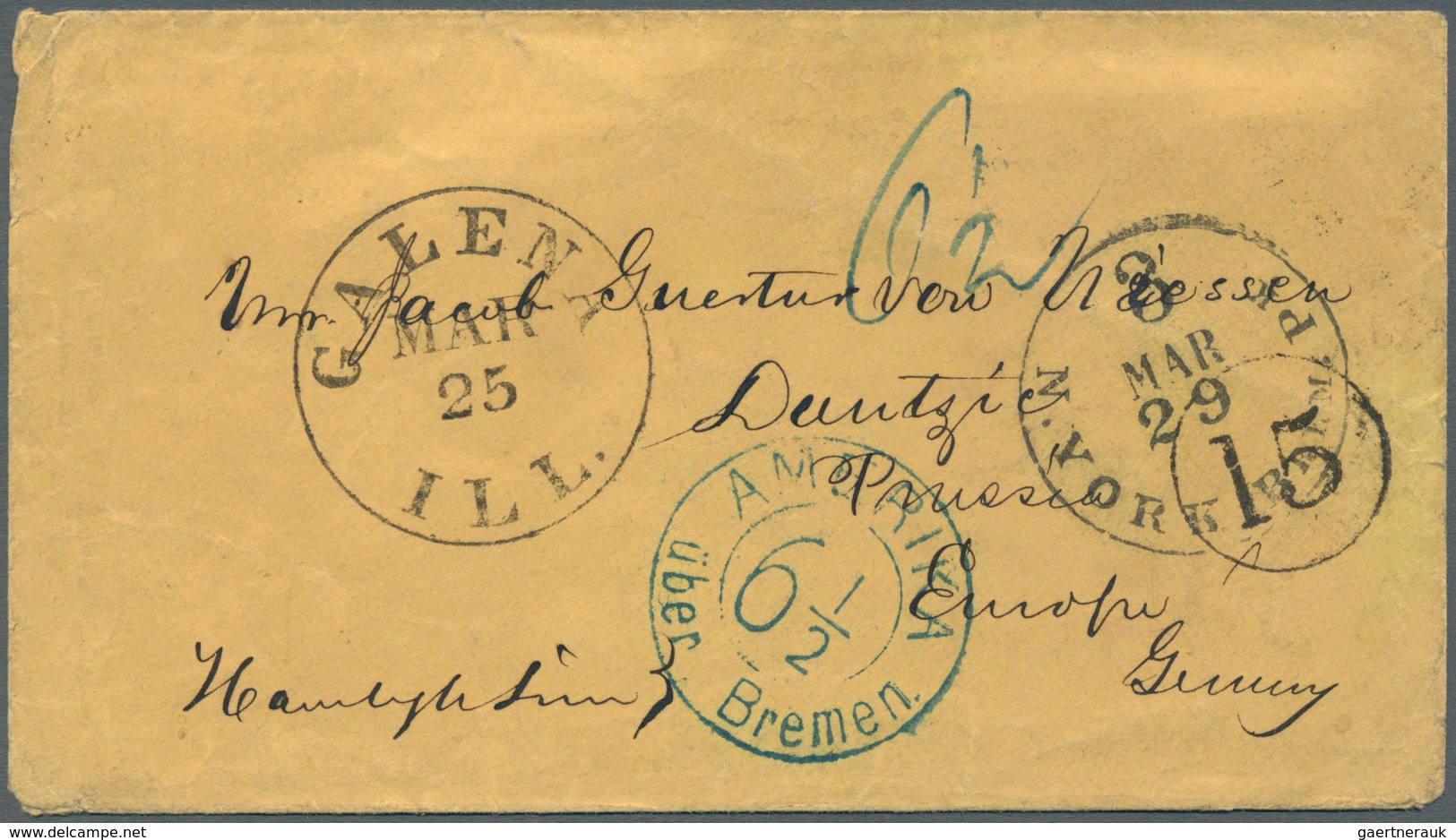 31251 Bremen - Marken Und Briefe: 1849/1875, Interessante Sammlung "Briefverkehr Bremen - USA" Mit Ca. 65 - Bremen