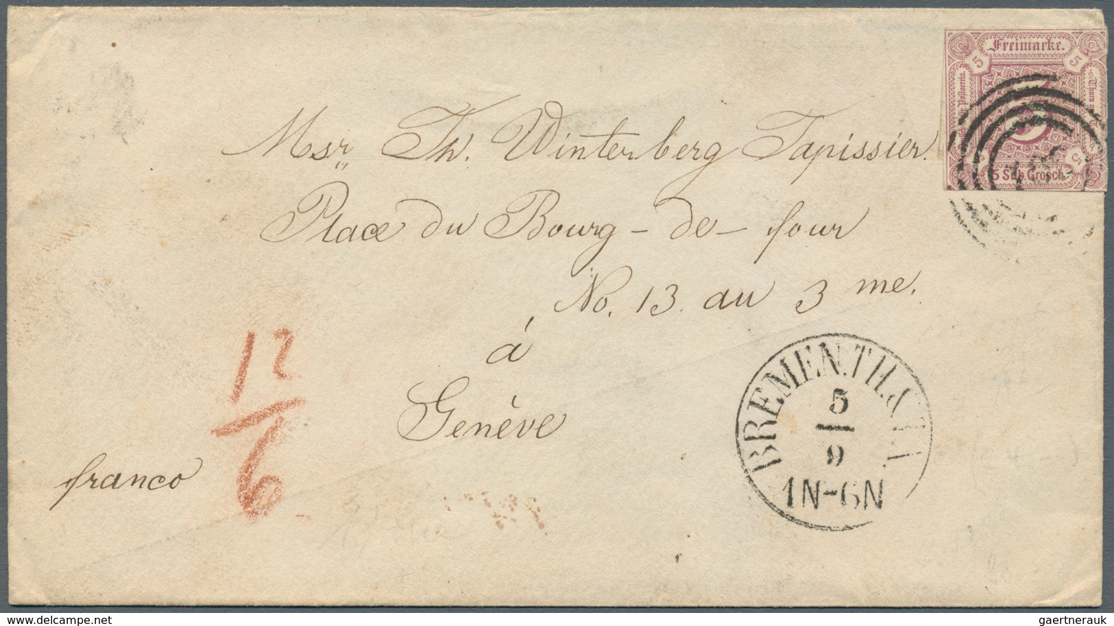 31252 Bremen - Marken Und Briefe: 1855/1871, Meist Gestempelte Sammlung Mit Werten, Dabei U.a. Mi.-Nr. 1x, - Bremen