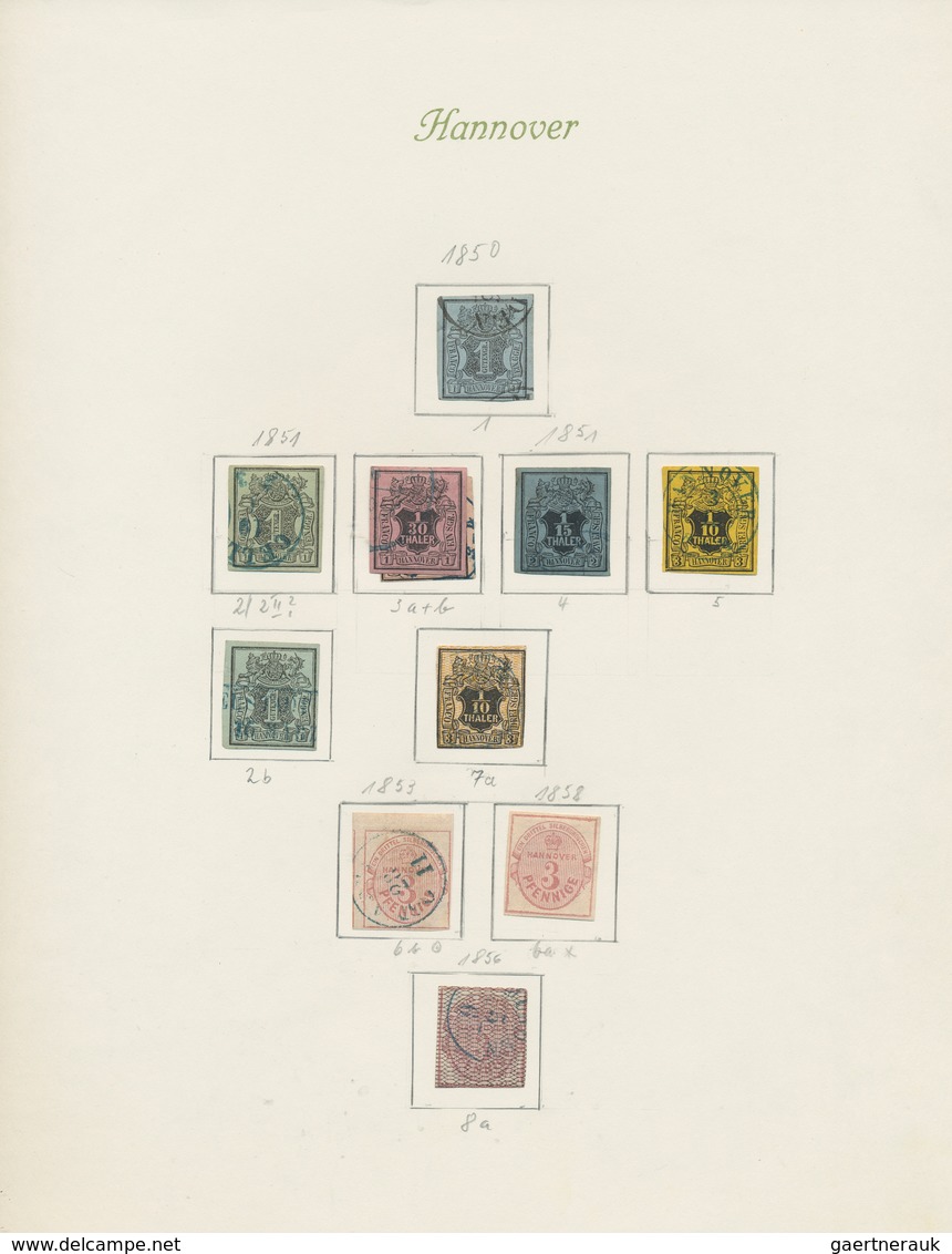 31263 Hannover - Marken Und Briefe: 1850/1864: Weitgehend Vollständige, Mit Wenigen Ausnahmen Gebrauchte S - Hanover