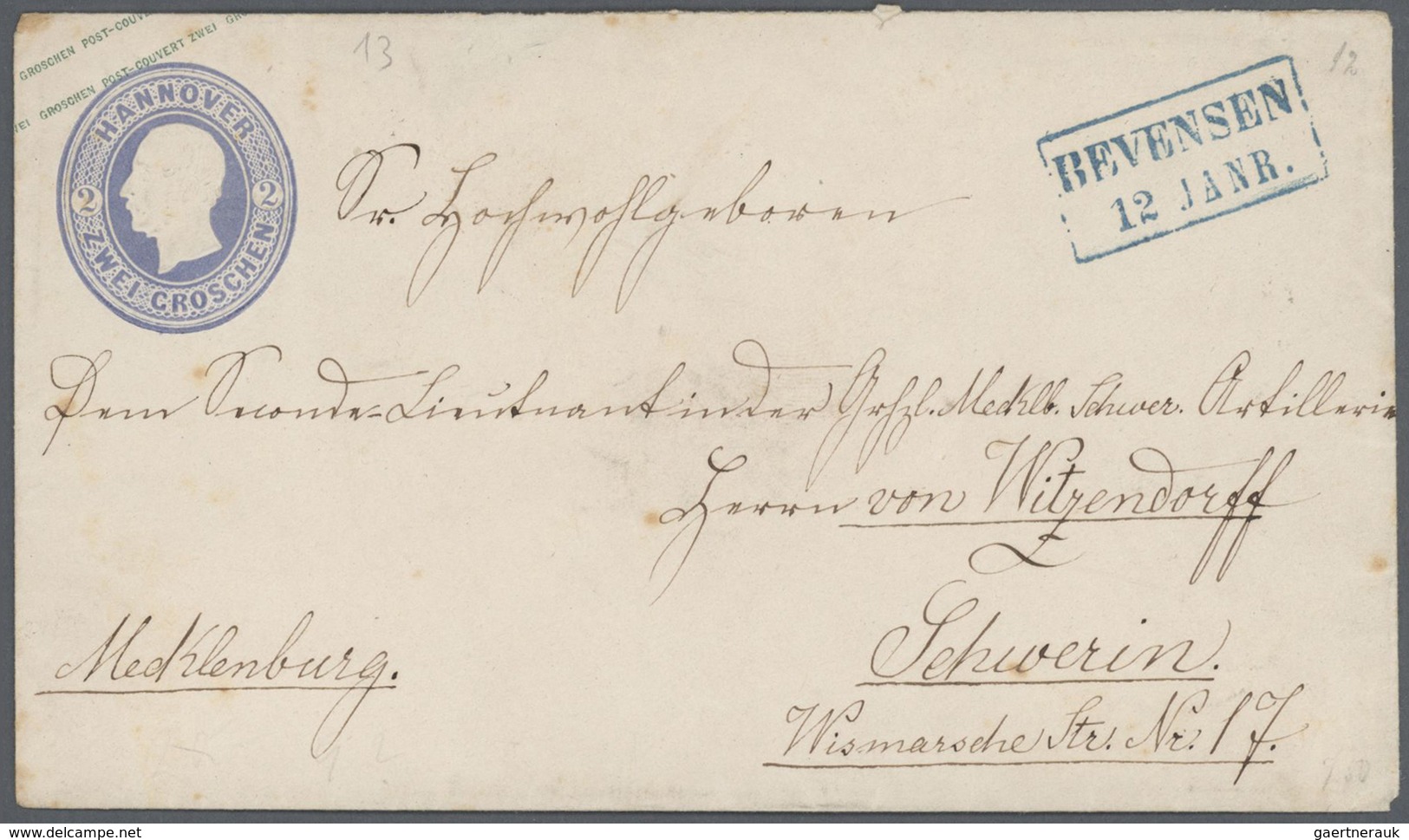 31266 Hannover - Ganzsachen: 1850/1868, Interessantes Lot Von Ca. 50 Ganzsachen Mit Wenigen Neu- Und Nachd - Hannover