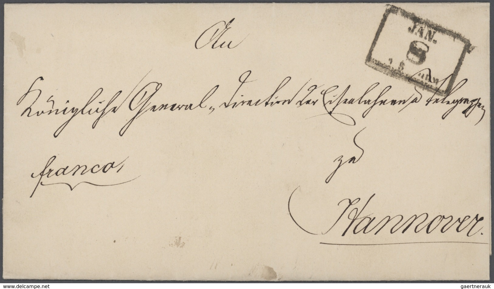 31268 Hannover - Stempel: 1714/1860 (ca):  Bestand mit 316 Belegen, Orte D - L, dabei auch bessere Orte, f