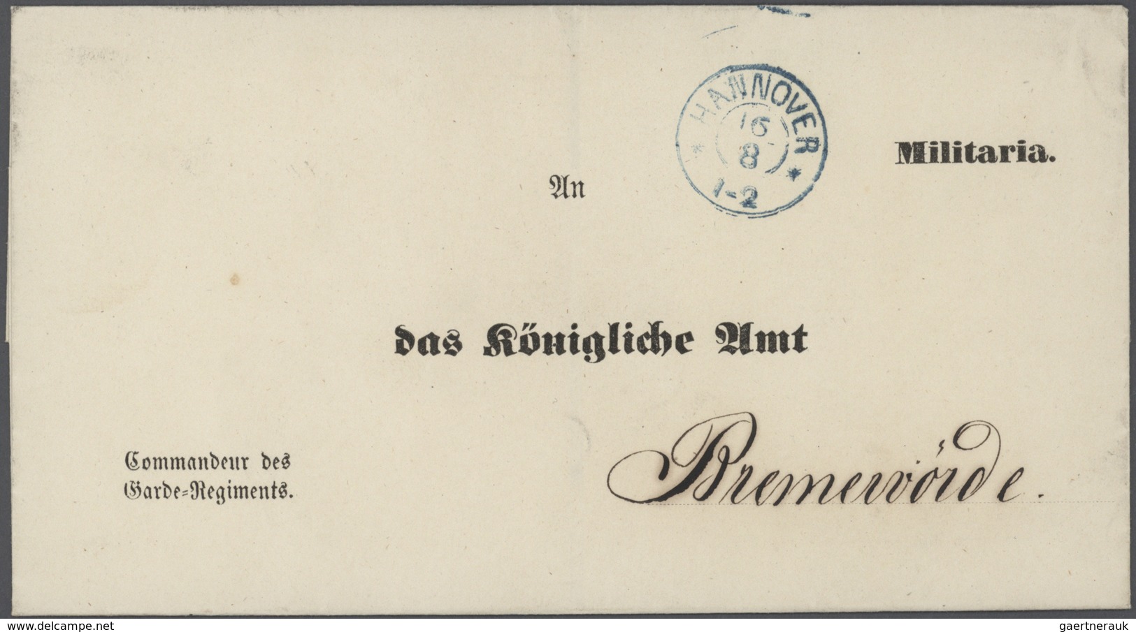 31268 Hannover - Stempel: 1714/1860 (ca):  Bestand mit 316 Belegen, Orte D - L, dabei auch bessere Orte, f