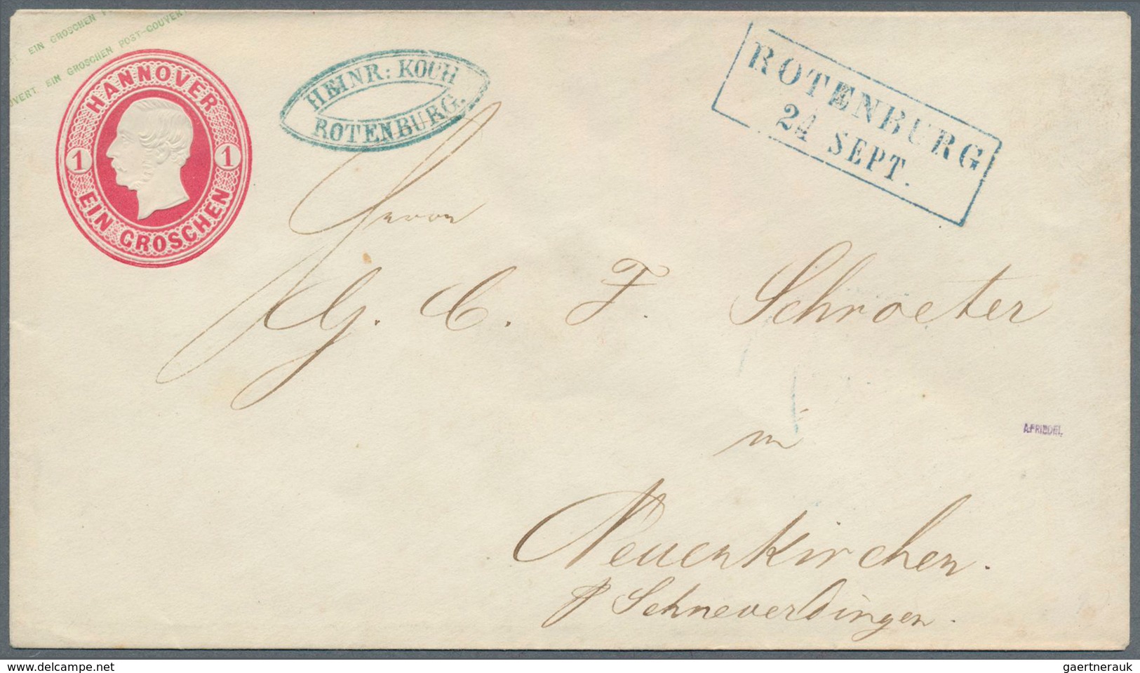 31269 Hannover - Stempel: 1819/1865, Stempel-Sammlung NEUHAUS A.d.O (10 Belege) Und ROTENBURG (10 Belege U - Hanover